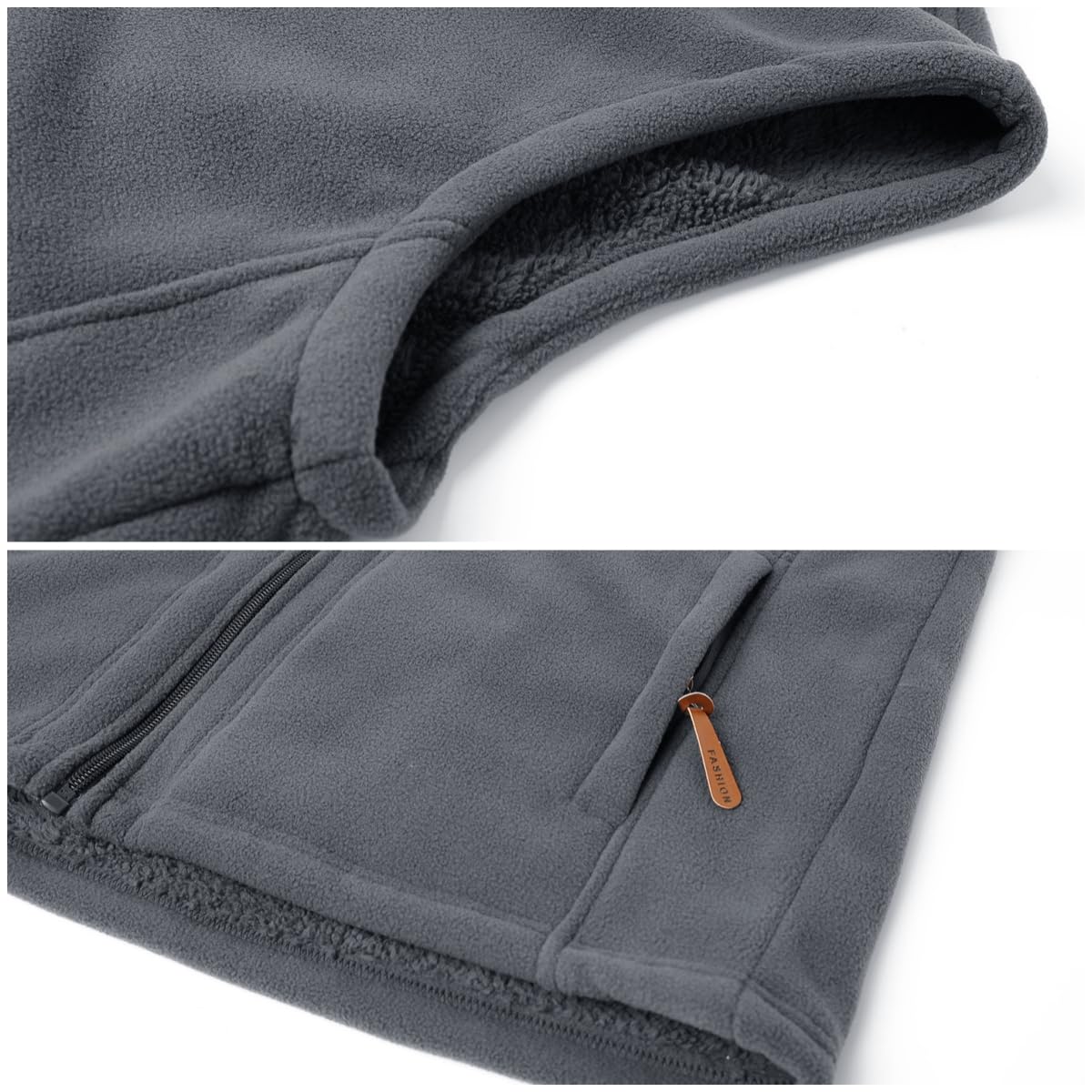 Homme Polaire Automne Hiver Veste Polaire légère Gilet Respirant Micropolaire Anti Peluche Manteau Zipée Sport Veste de Photographie D'extérieur avec Poches Zippées Veste de Randonnée