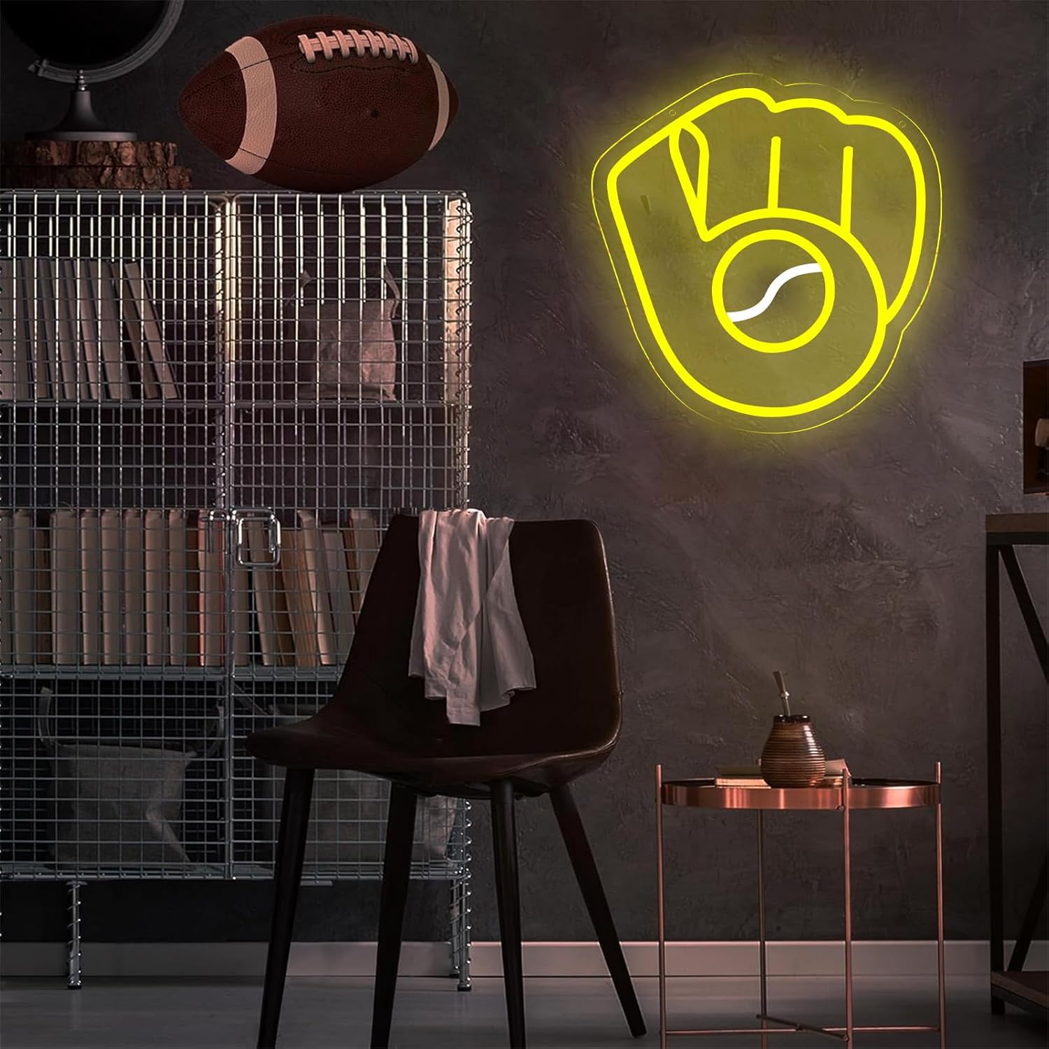 Balanar LED Baseball Neon Sign, Yellow and White Neon Light, 12.4 x 12.2 Inch, 5V Dimmable, Perfect for Christmas and Birthday Gifts - Image 8