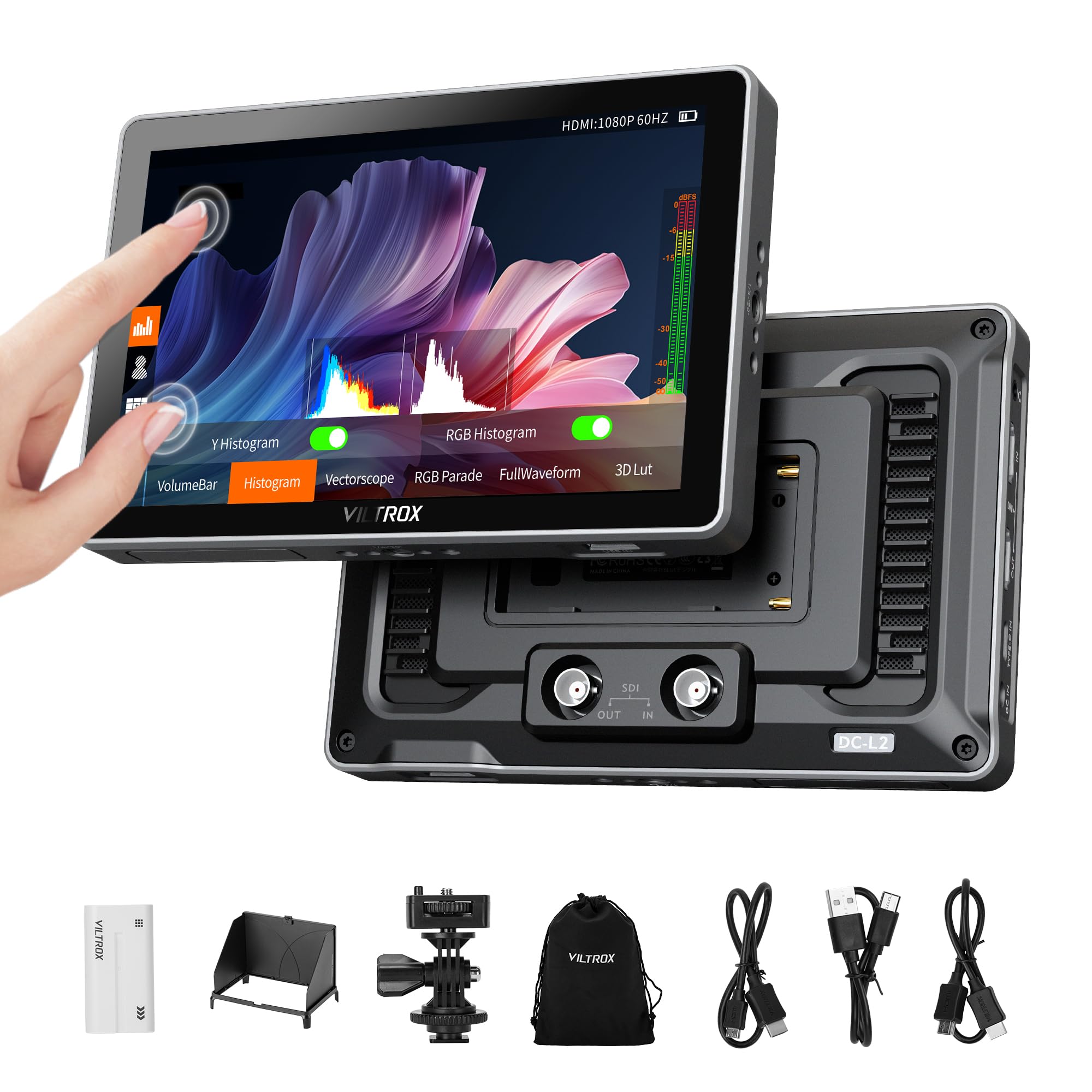 7 inch sdi camera monitor viltrox dc-l2 4k hdmi in/out