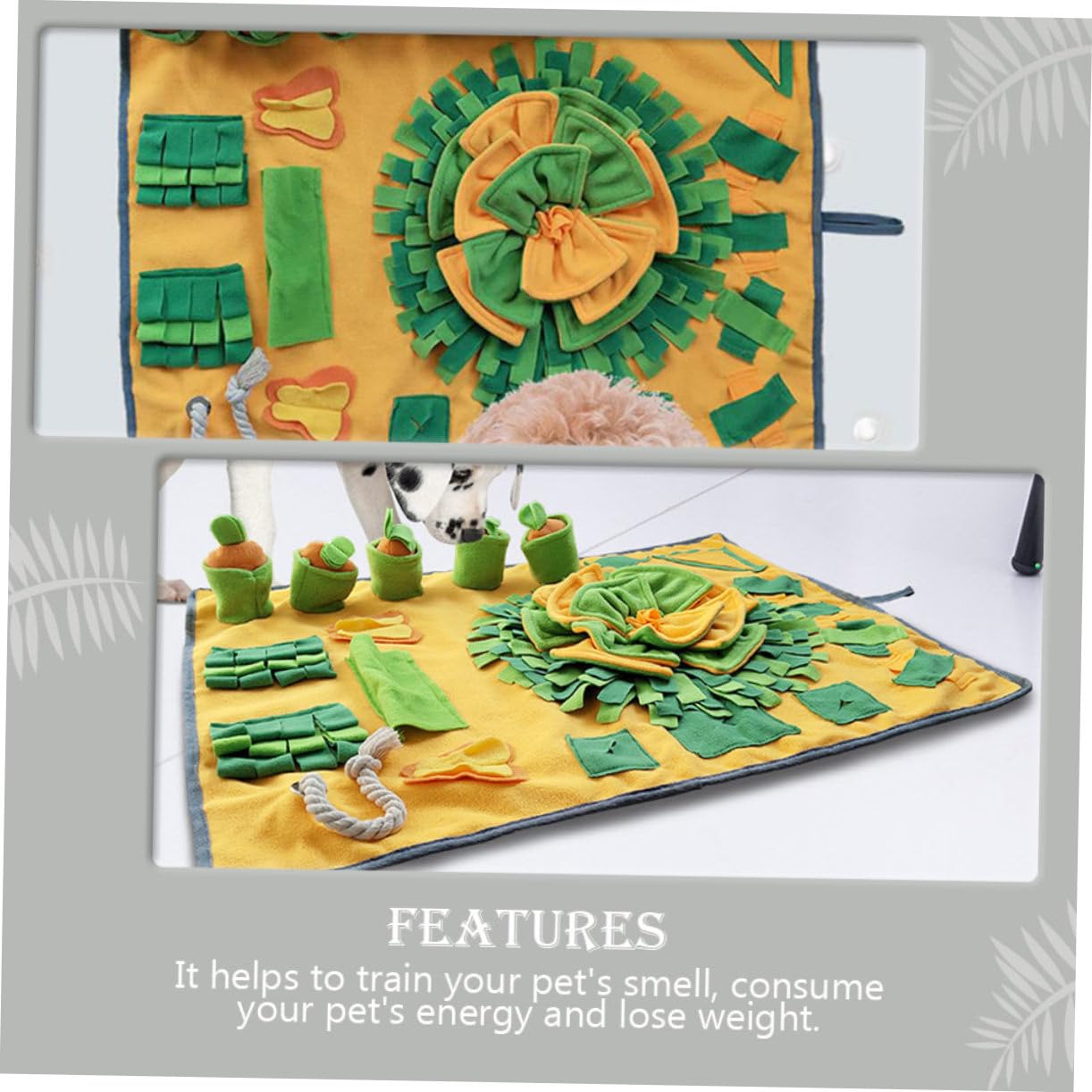 Yardwe Snuffle Mat Futtermatte aus Rutschfestem Anti erstickungs Futterunterlage für Haustiere Suchspielmatte für Hunde und Katzen Sichere Futterhilfe mit Kreativem Design