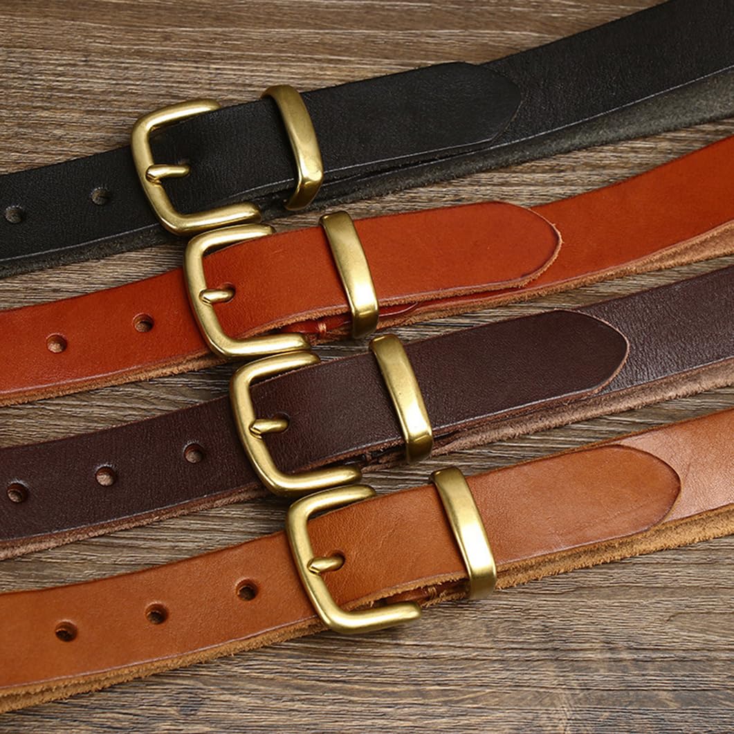 Cinturón Fino De Cuero For Mujer, Hebilla Cuadrada Dorada, Correa Fina 2,8 Cm Ancho Vaqueros, Pantalones Y Vestidos