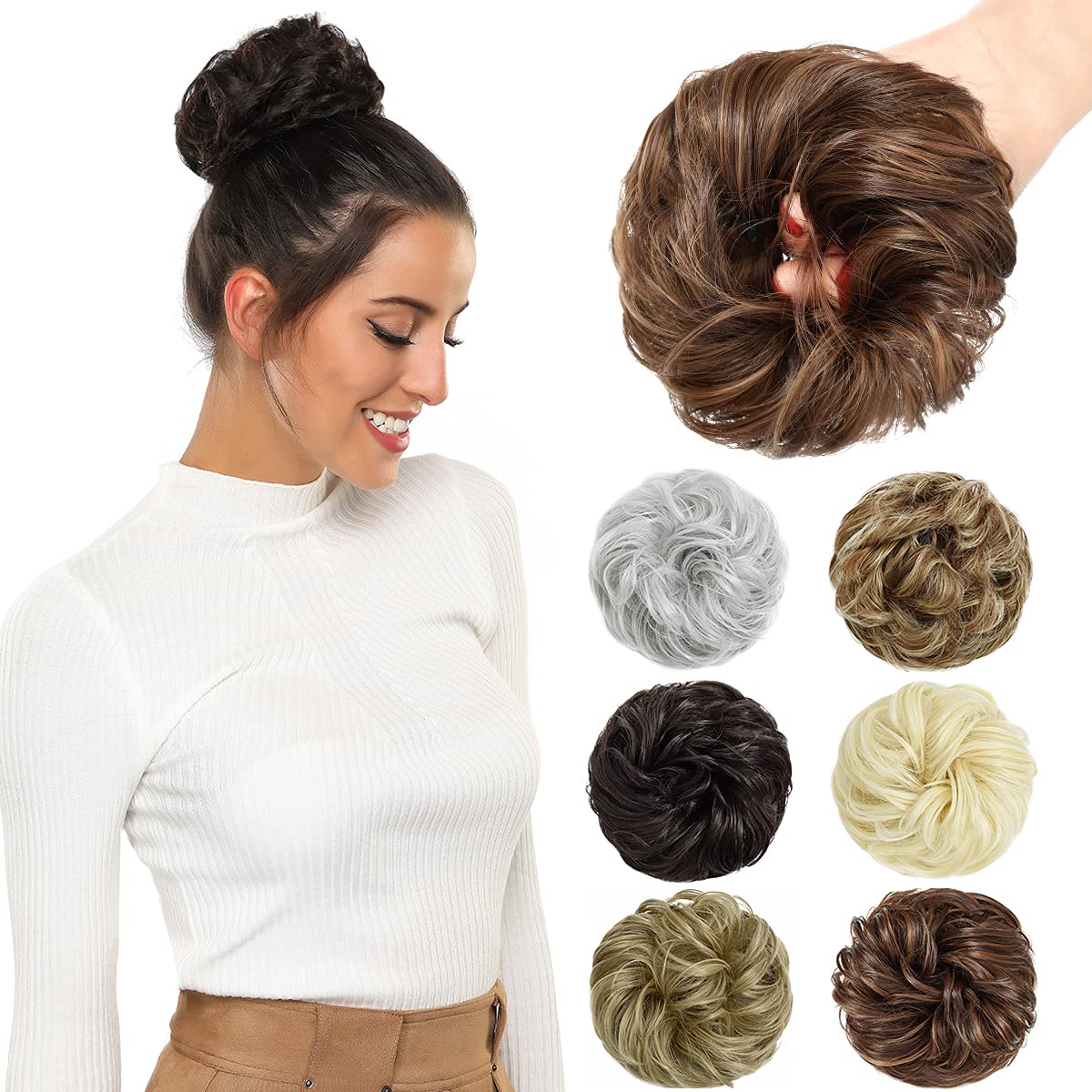 Buy ROSEBUD Messy Bun Hair Pieces For Women Hair Bun Extension Updo