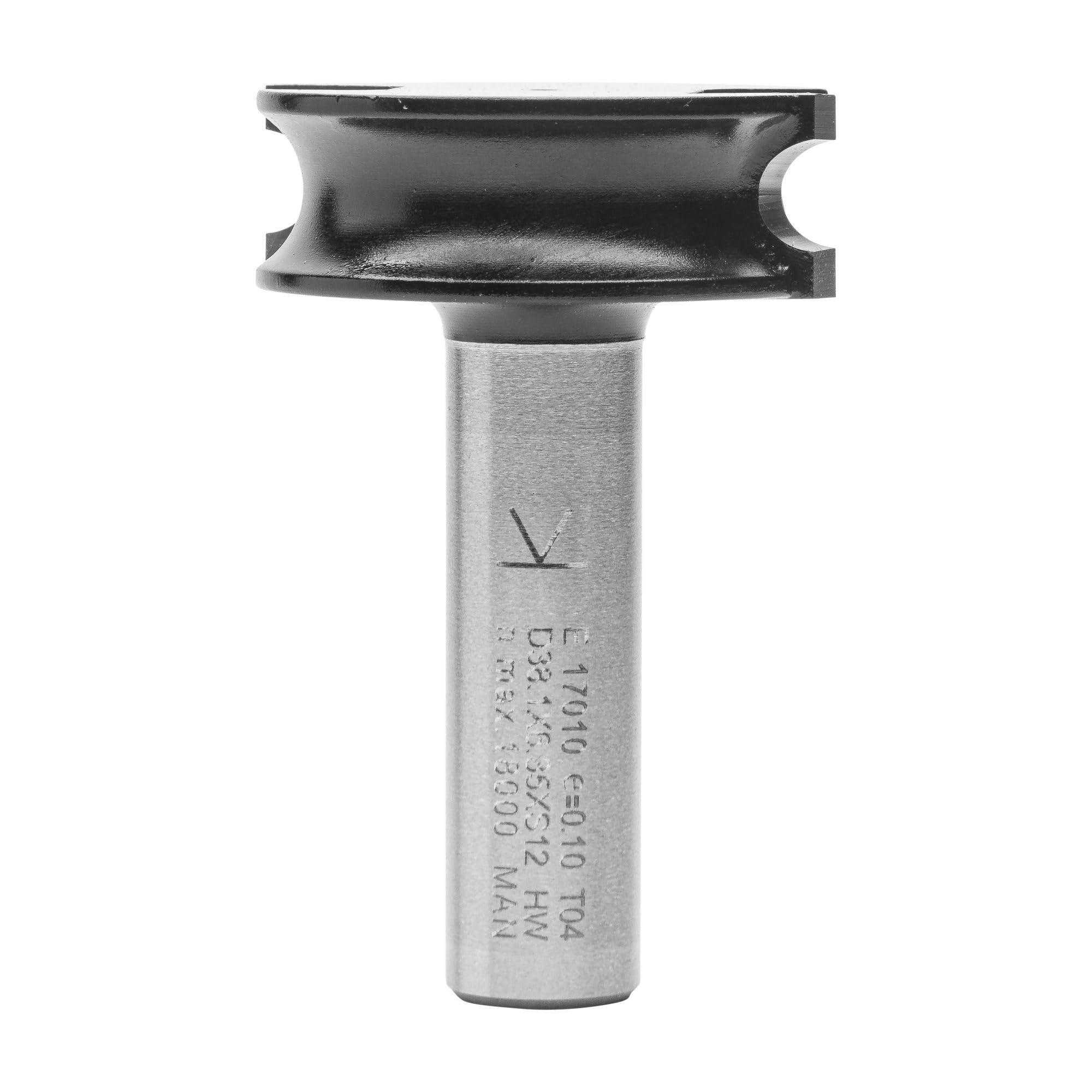 ENT 17010 Fresa redonda convexa, en carburo, Vástago (S) 12 mm, Diámetro (D) 38,1 mm, NL 6,35 mm, R 3,18 mm, SL 40 mm