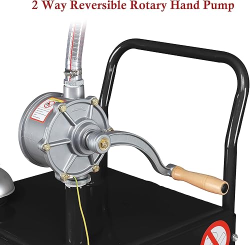 Miniatura 2 de TUFFIOM Carrito de gas combustible de 30 galones con ruedas y bomba de sifón manual, tanque de almacenamiento de transferencia de combustible diésel