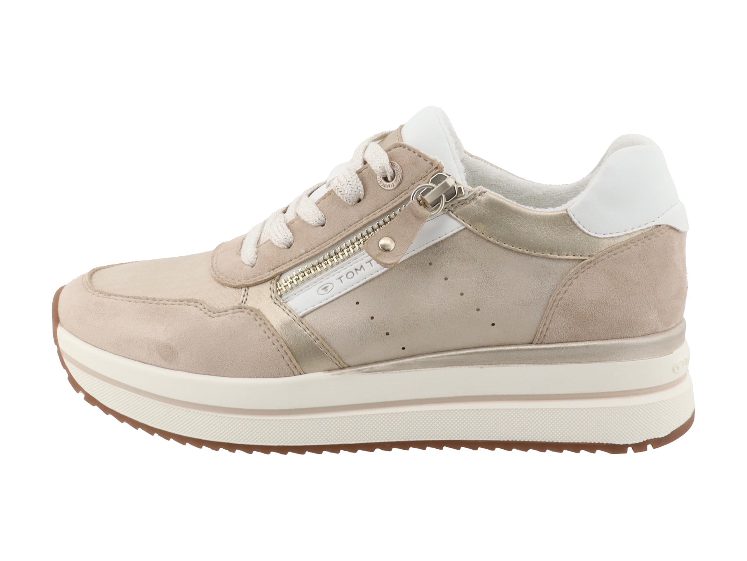 TOM TAILOR Women's 9590090002 Trainers, Cream Gold, 8.5 UK