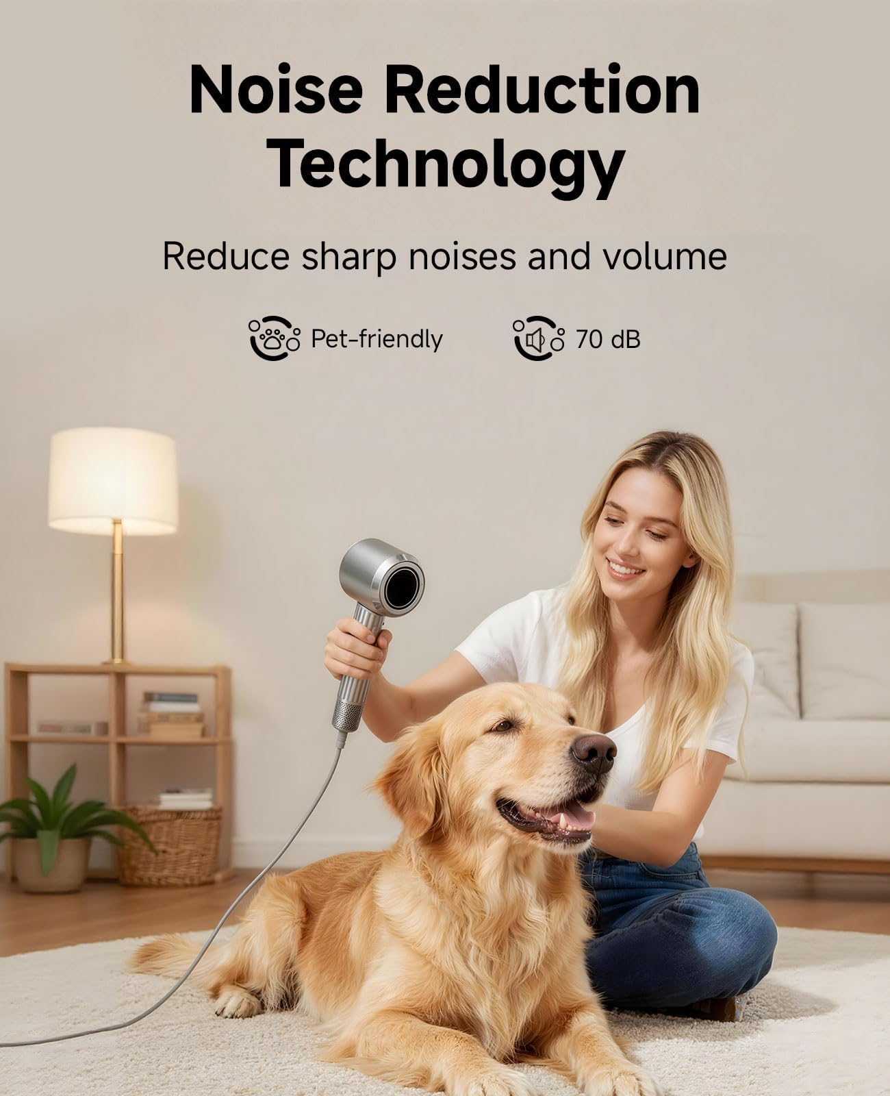 Shaodob High-Speed Ionic Hair Dryer with Magnetic Diffuser and Concentrator