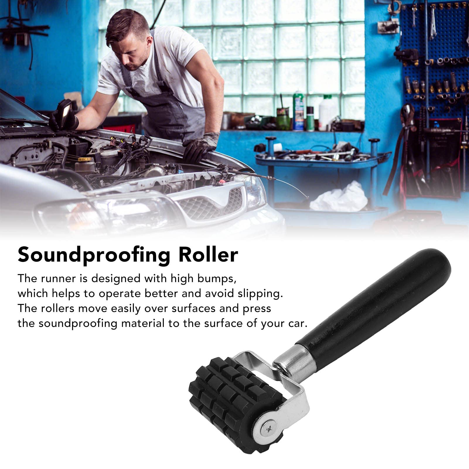 Rullo Applicazione Materiale Fonoassorbente Auto - Strumento Isolamento Acustico Veicoli - Foto 6