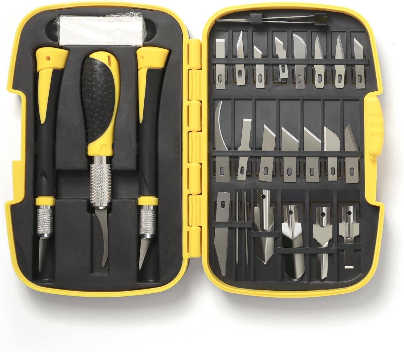 Precision Craft, Hobby, and Exacto Knife Set for Artistic, Scrapbooking, Stencil, Architectural Modeling, Woodworking, and Leatherworking projects - Perfect for Precision Cutting (30pcs)