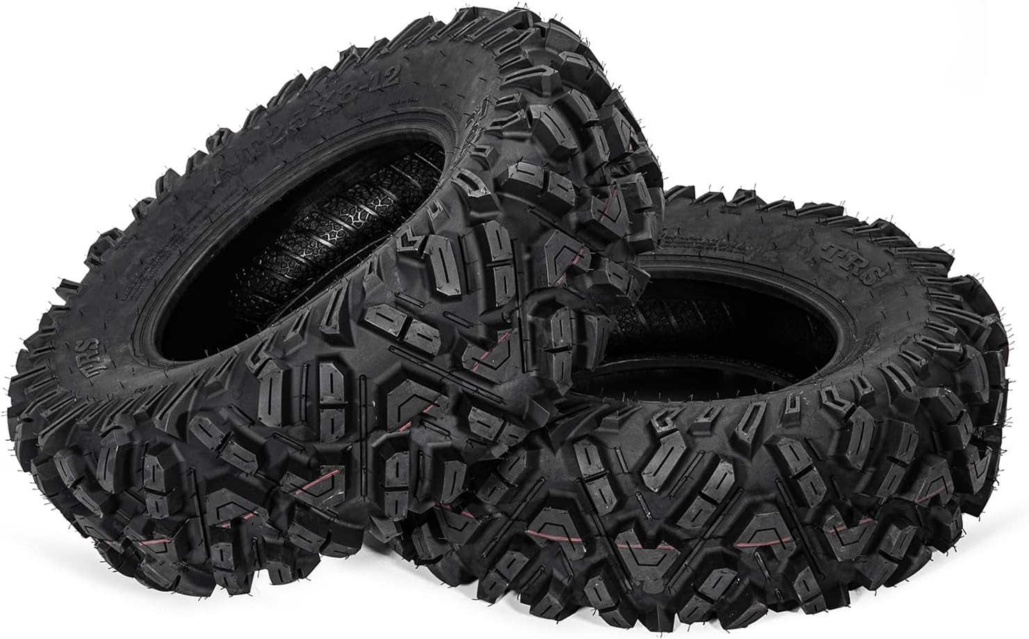 FORERUNNER 25x8-12 ATV Tires,All Terrain 6PR 25x8x12 ATV UTV Trail Mud Sand Off-Road Tires (Pack of 2, Tubeless)