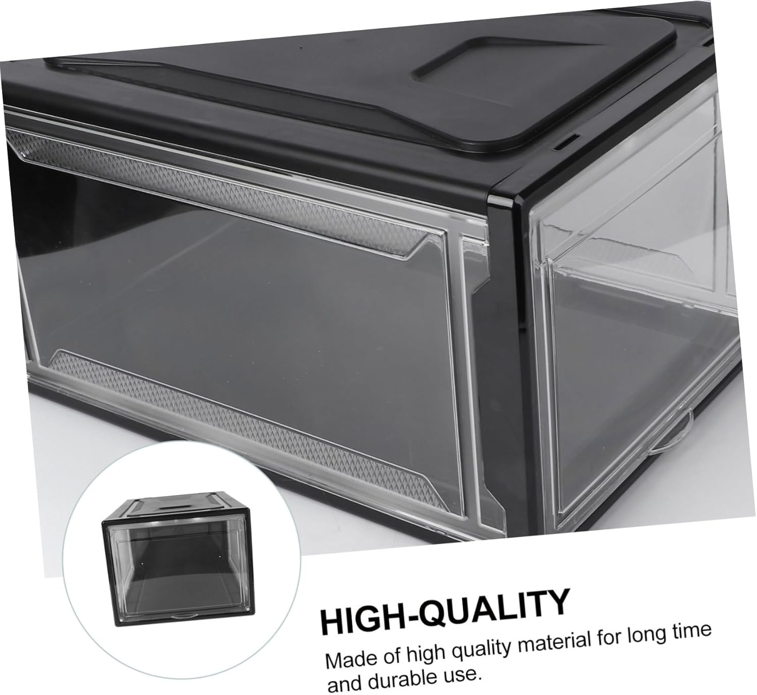 1pc Stackable Shoe Storage Box Transparent Organizer for Sneakers and Boots Design for Closet Entryway and Access Latch