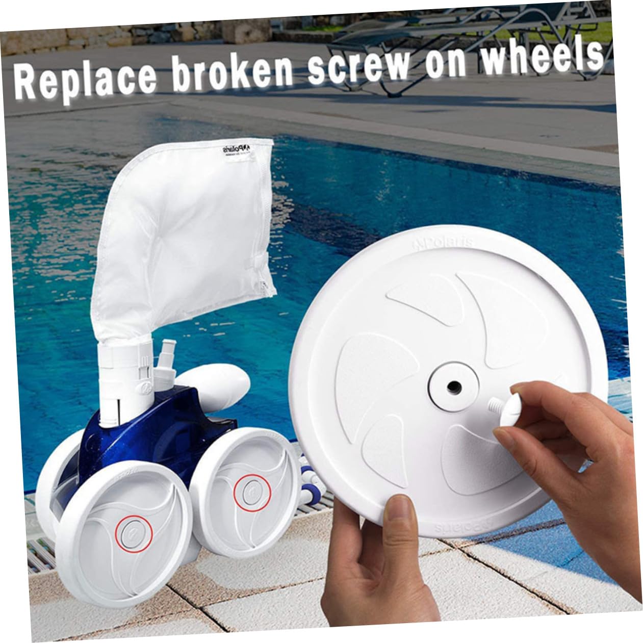 Happyyami 3 Juegos Tornillo De Cubo 280 Deslizar Juntas De Ruedas para Limpiadores De Piscinas Accesorios Partes Bastidores Limpiador De Piscinas Grifo Robot Lámina Ordenador Personal