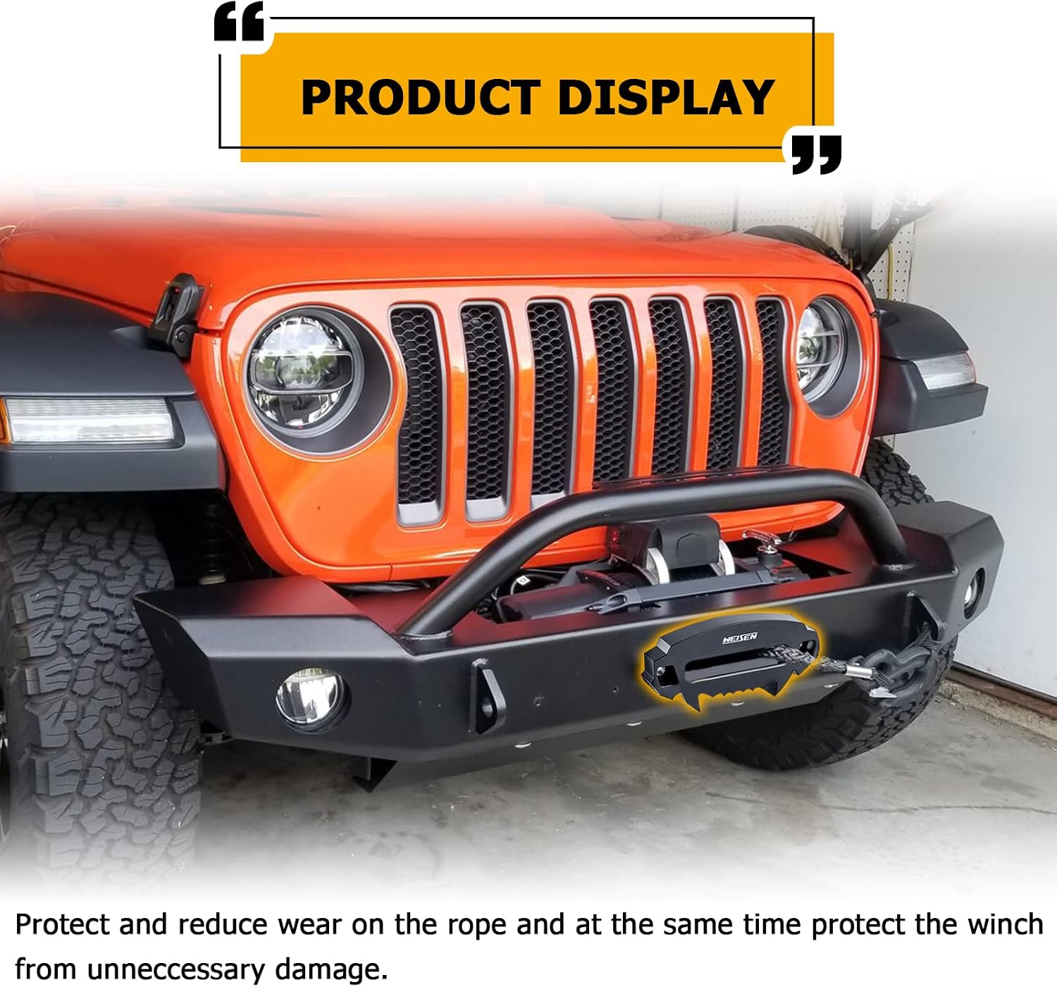 WeiSen 10" Aluminum Winch Hawse Fairlead for 8,000-17,500 LBs Truck Pickup SUV UTV Winch 10" (254mm) Mount Black
