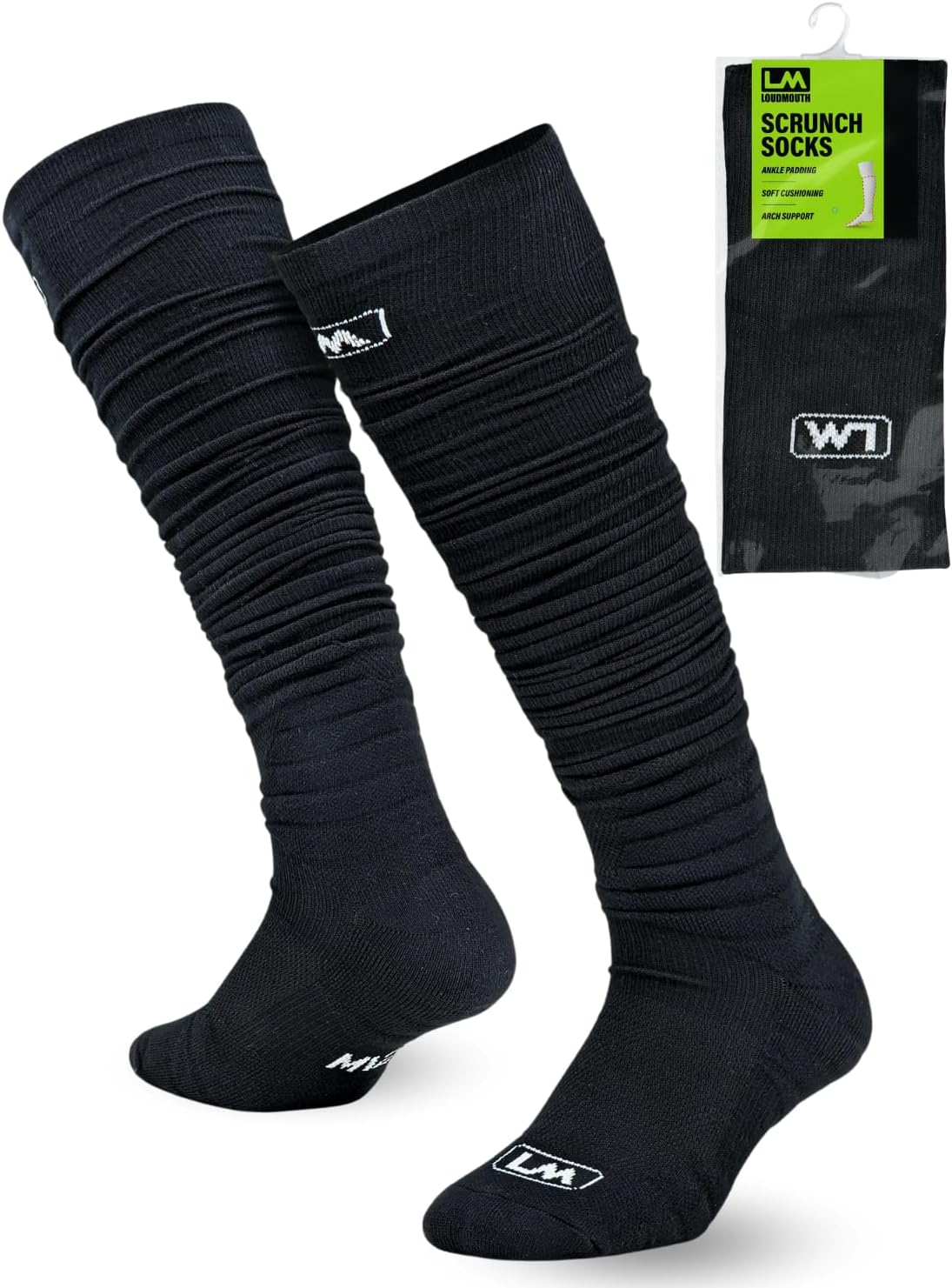 Loud Mouth Scrunch Football Socks