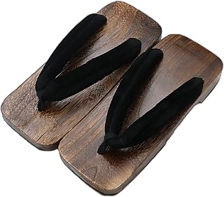 Japanese Shoes Geta for Men Square Wooden Clogs with Tabi Socks