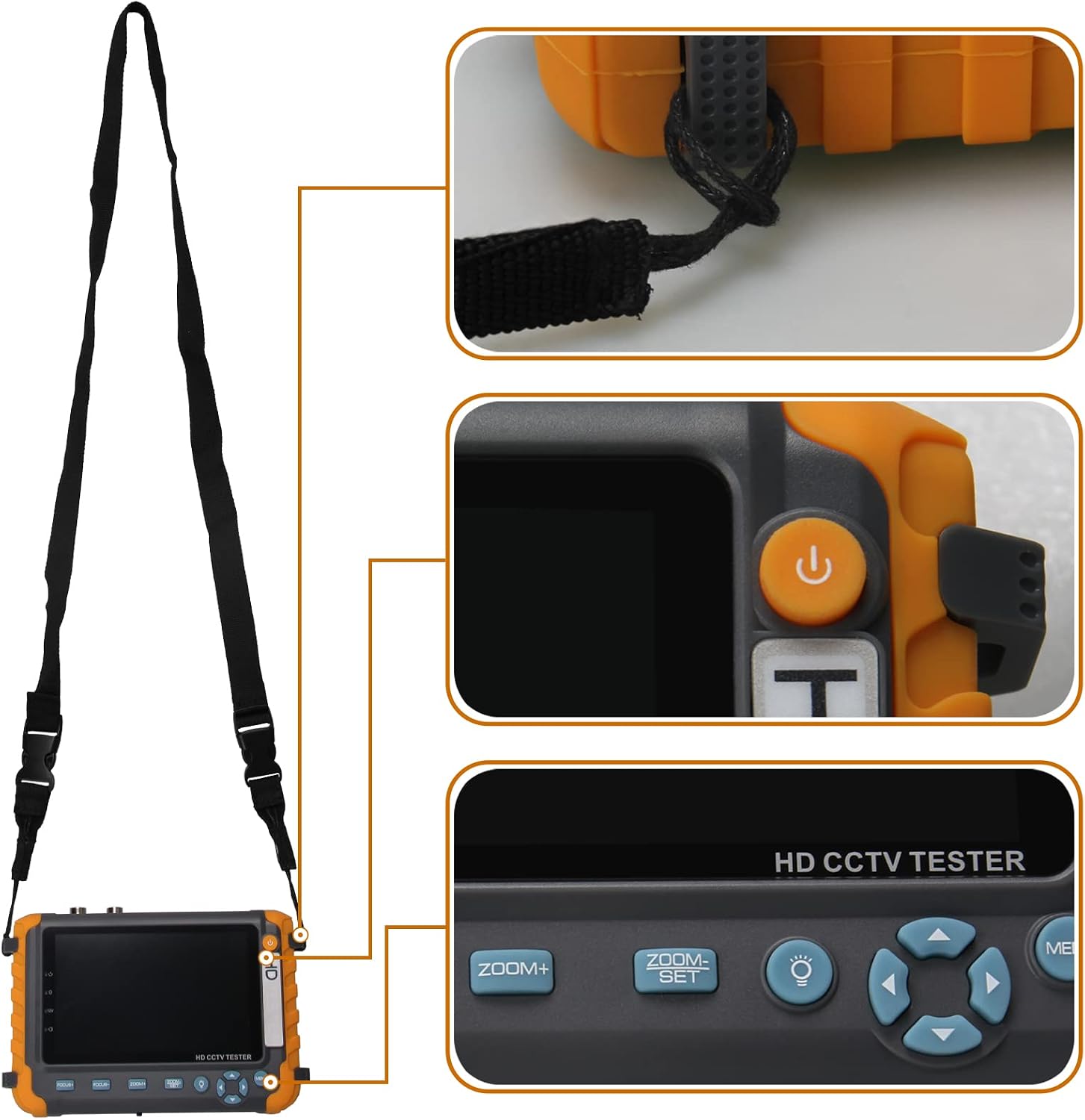 5 inch CCTV Tester Analog Camera Moniton,HDMI Input&VGA Input,Camera Debugging Helper