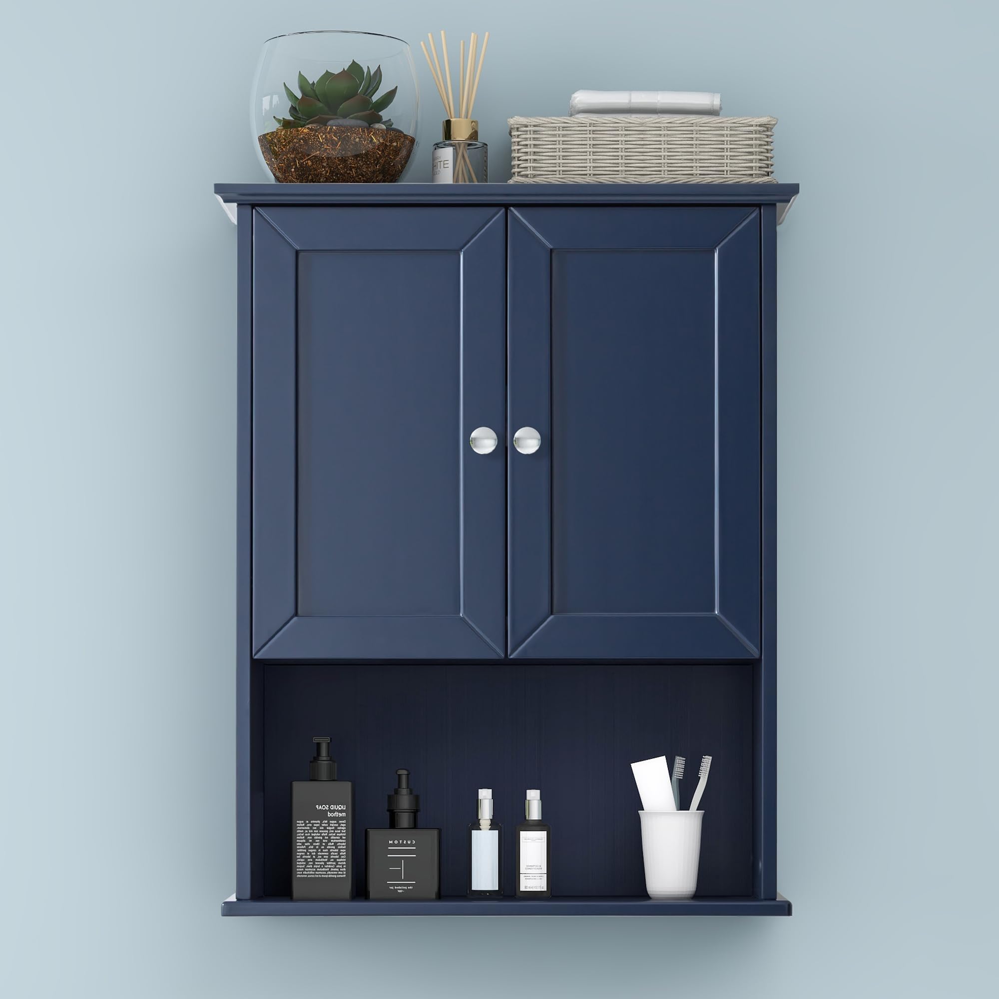 Wyndham Collection Avery WallMounted Bathroom Storage in Dark