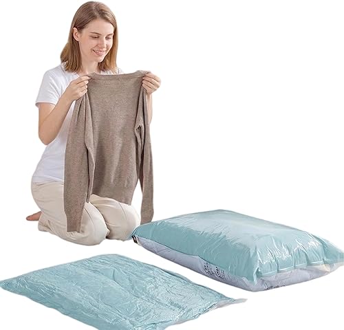 NeatNest - Bolsas de almacenamiento al vacío ahorradoras de espacio, paquete de 6 bolsas planas para ahorrar espacio, 3 pequeñas/3 medianas, para