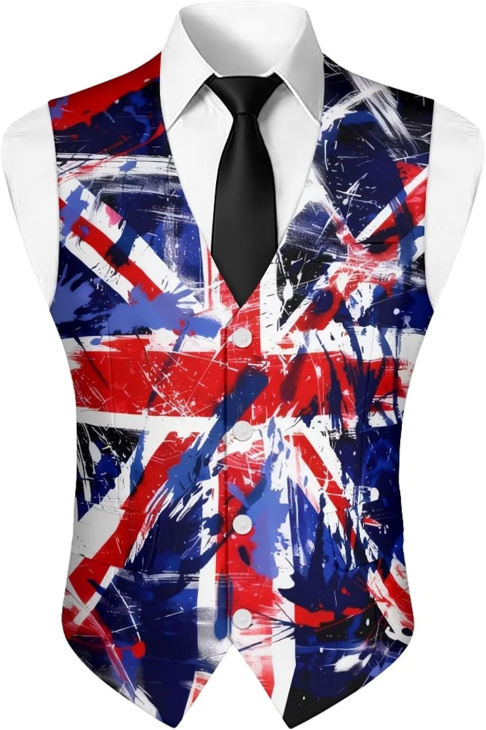 Men's V-Neck Suit Vests Lightweight Formal Slim Fit Business Dress Waistcoat Vest for Suit or Tuxedo with Pockets