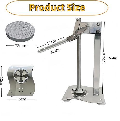 Miniatura 5 de Exprimidor de frutas con mango de prensa de acero inoxidable, prensa manual de exprimidor de limón, lima, trituradora de nueces para frutas o nueces