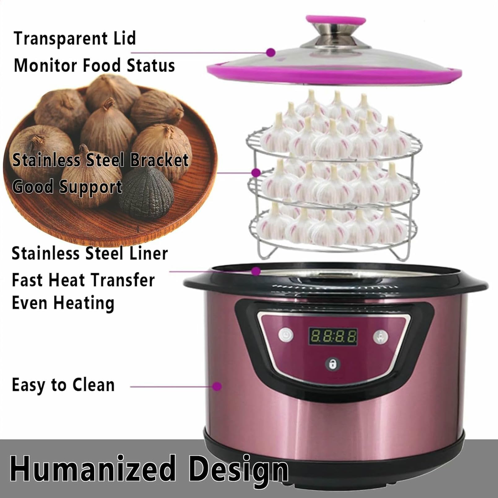 6L Fermentor Do Czarnego Czosnku Elektryczna Inteligentna Maszyna Do Fermentacji Automatyczny Garnek Zymosis Natto Ekspres Do Jogurtu