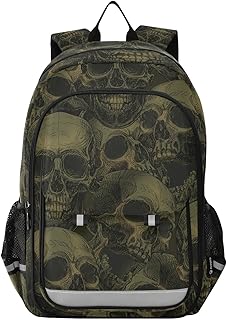 ALAZA Scary Skull Backpack Daypack Bookbag
