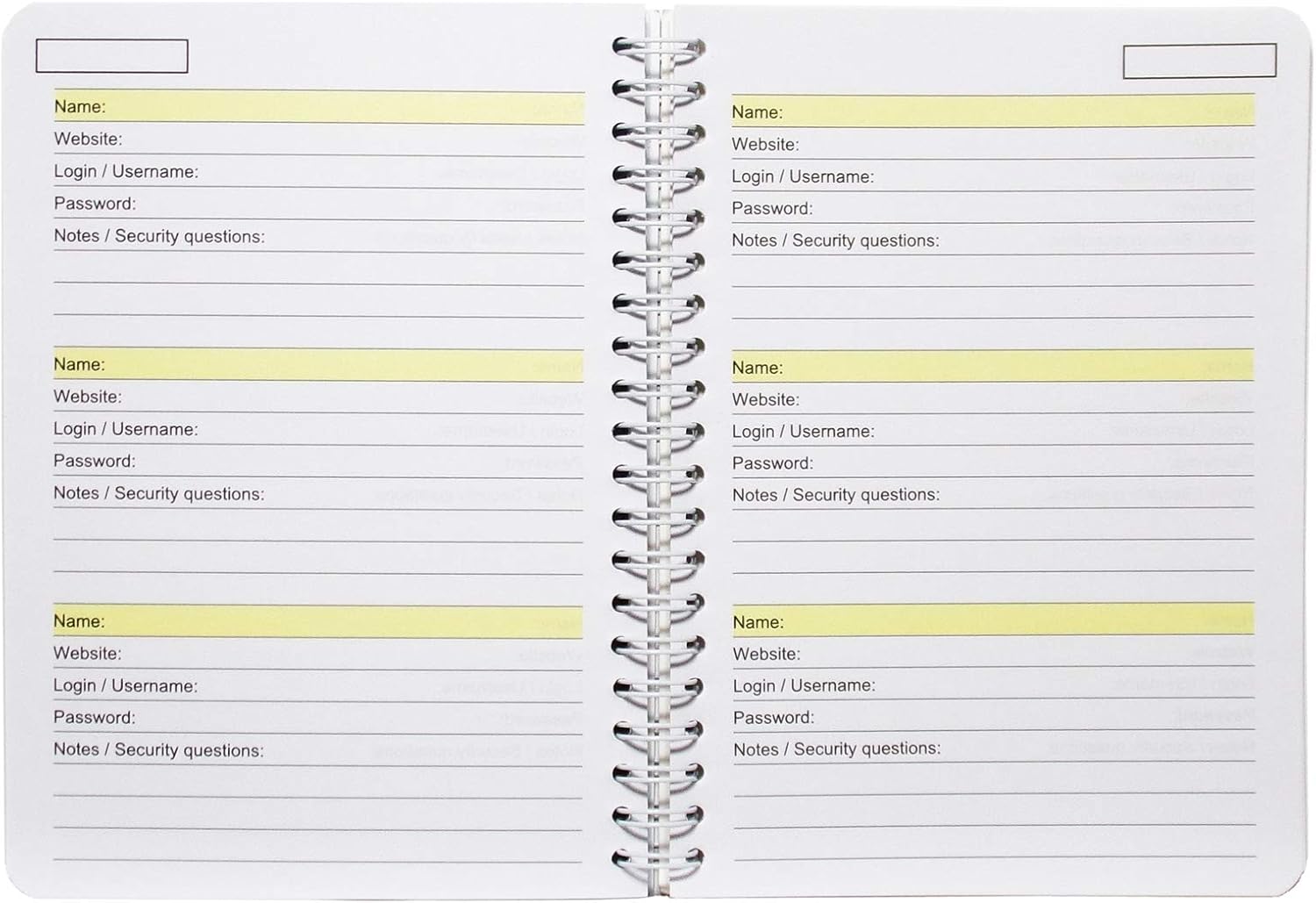 My Password Book Special Rainbow Edition 7" X 5" Quick Search Design Password and Private Code Journal