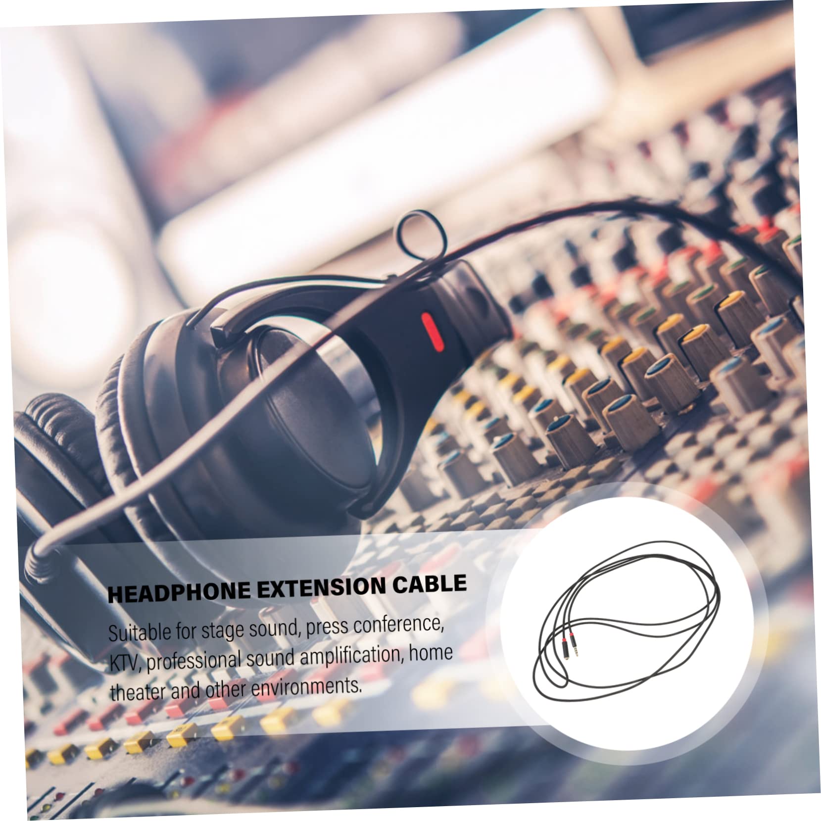 OSALADI 5pièces Câble Audio Stéréo Rallonge Jack Pouce Compatible Ordinateur Écouteurs Pratique Et Fiable avec Support Microphone