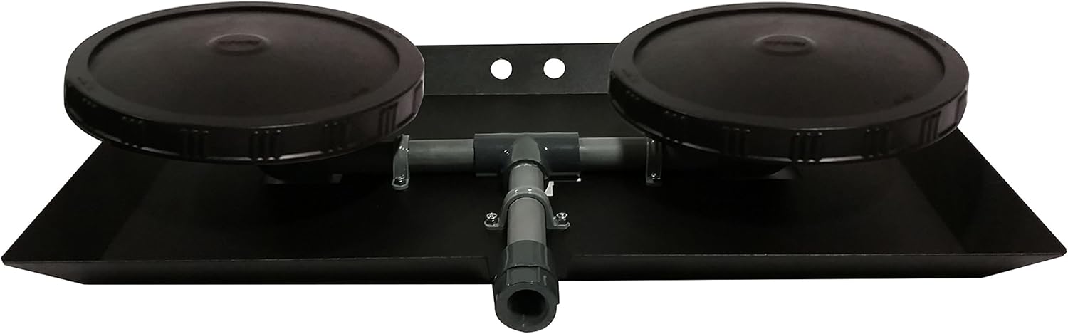 Outdoor Water Solutions Rubber Membrane Diffuser | Pond and Lake Subsurface Aeration | Low Maintenance Fine Bubble Disc (9" Four Disc w/Self Sinking Base)