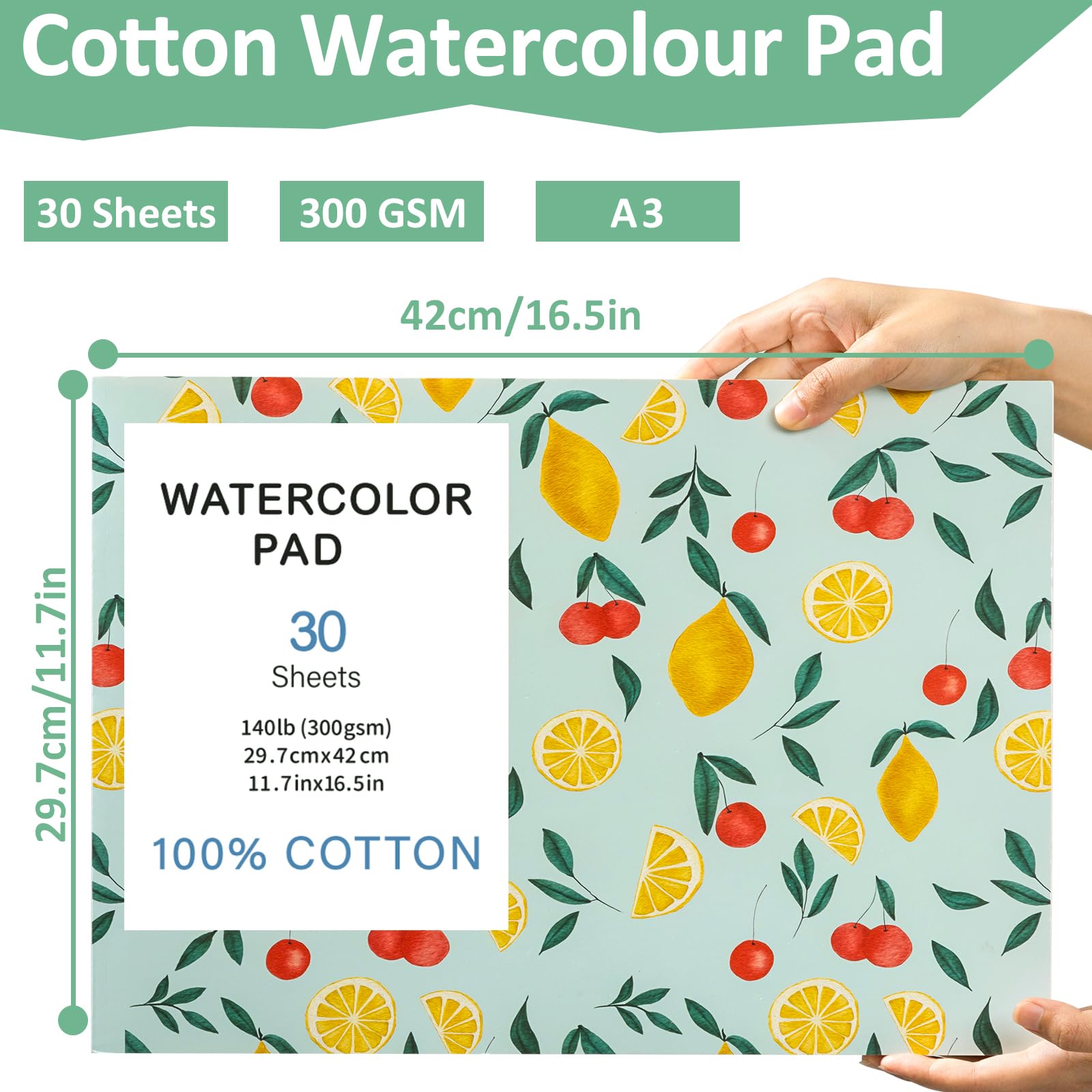 Watercolour Paper Pad A3 - Image 2