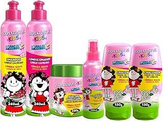 Kids Cabelos Cacheados Bio Extratus 6 produtos Sh + Cd + Más + Spray e 2 Fin