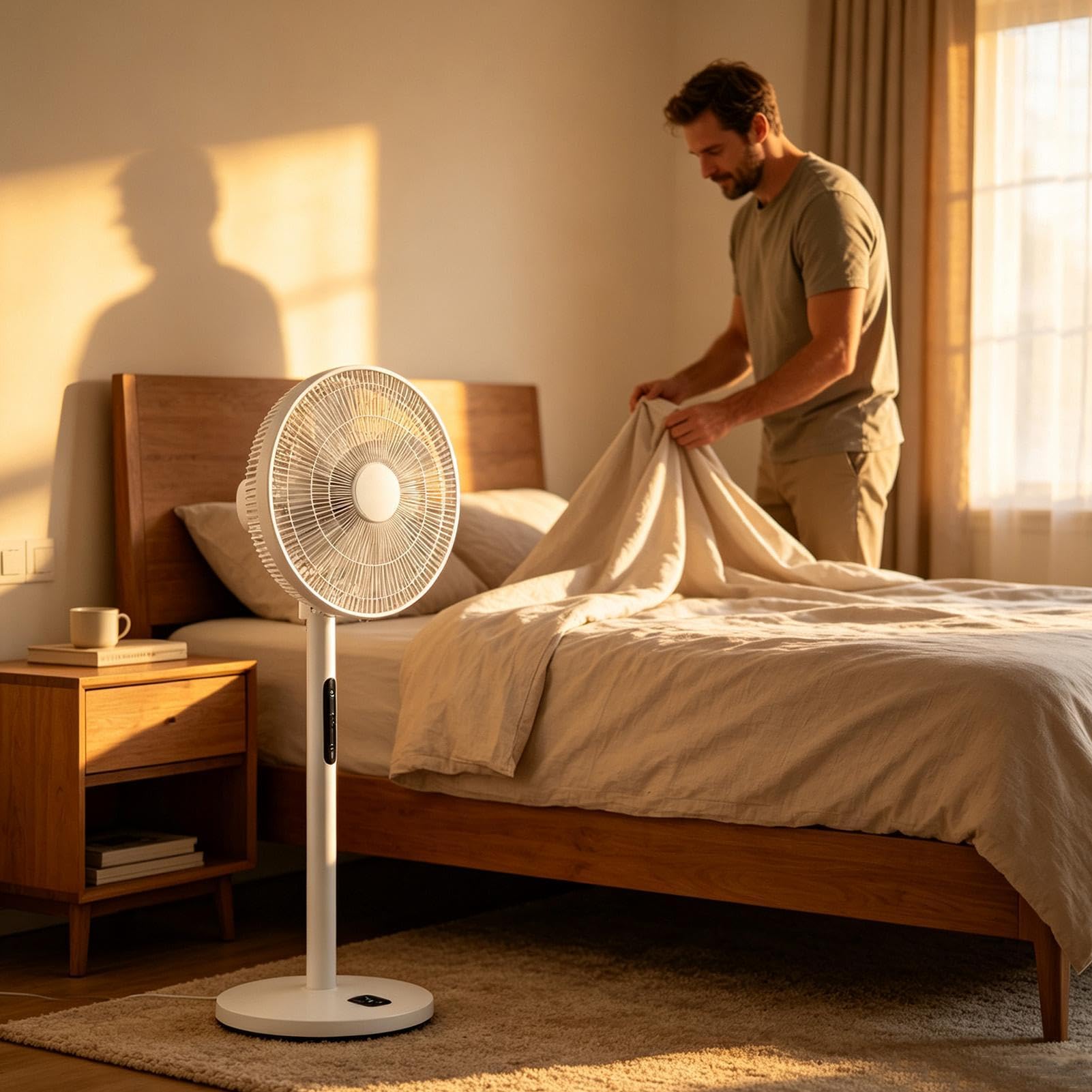Ventilatore Terra Camera ,ventilatore Piedistallo Silenzioso,8velocità | Ventola Di Raffreddamento Silenziosa Per Proprietari Di Case, Affittuari, Abitanti, Casa, Appartamento, Ufficio, Camera