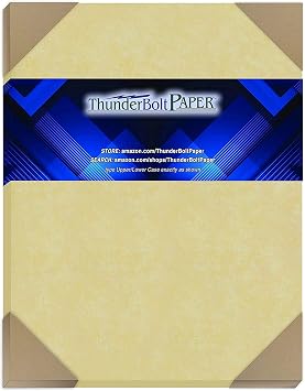 50 Gold Parchment 65lb Cover Weight Paper 8.5 X 11 Inches Cardstock Colored Sheets Letter Size -Printable Old Parchment Semblance