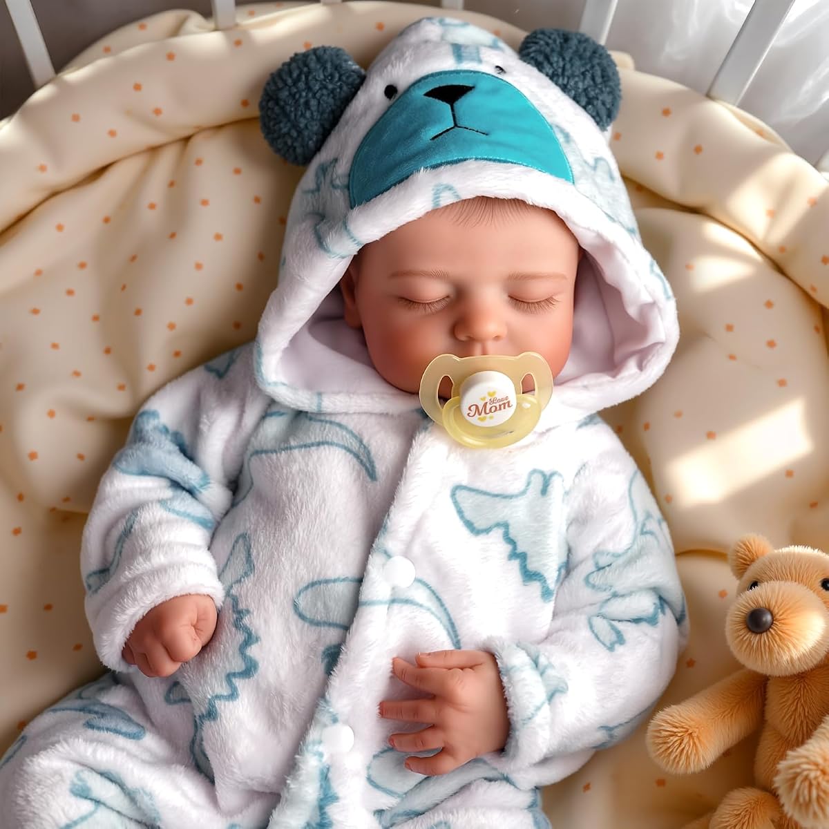BABESIDE 20 Inch Reborn Baby Doll Boy, Realistic Newborn, Soft Body | Poseable Vinyl Limbs, Hand-Painted Details, Clothes and Accessories for Cuddling, Role-Play and Gifts, Kids Ages 3+