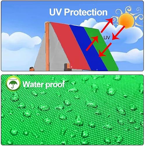 Miniatura 5 de Juego de columpio de techo para patio de recreo para niños, lona de repuesto de toldo de 52 x 90 pulgadas, cubierta de lona de repuesto, cubierta de
