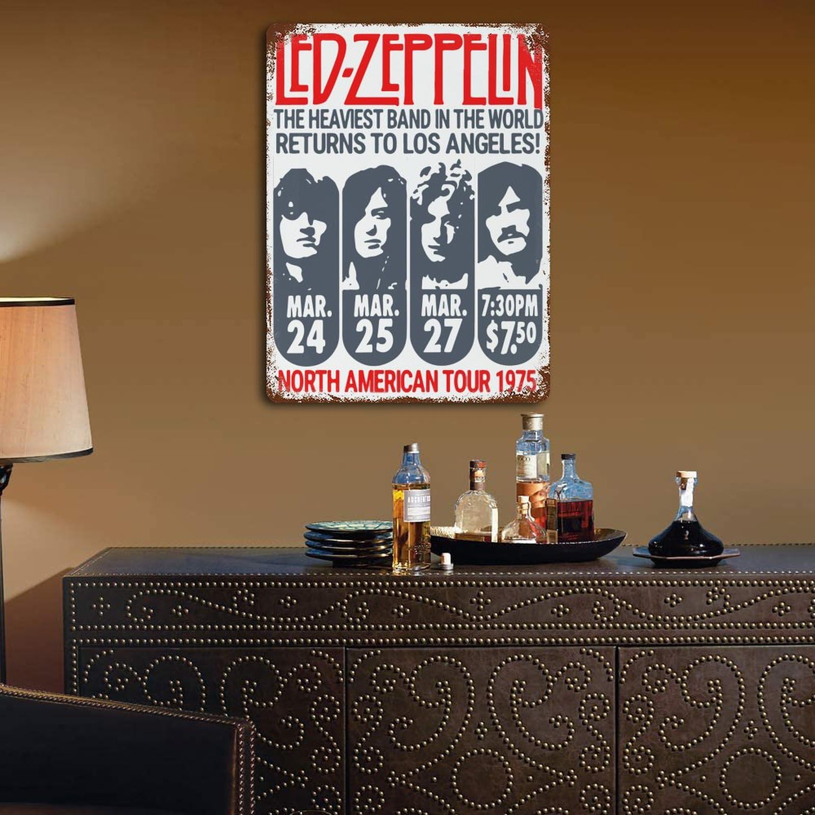 Amazon.co.jp: ブリキ看板 LED ZEPPELIN レッドツェッペリン 金属