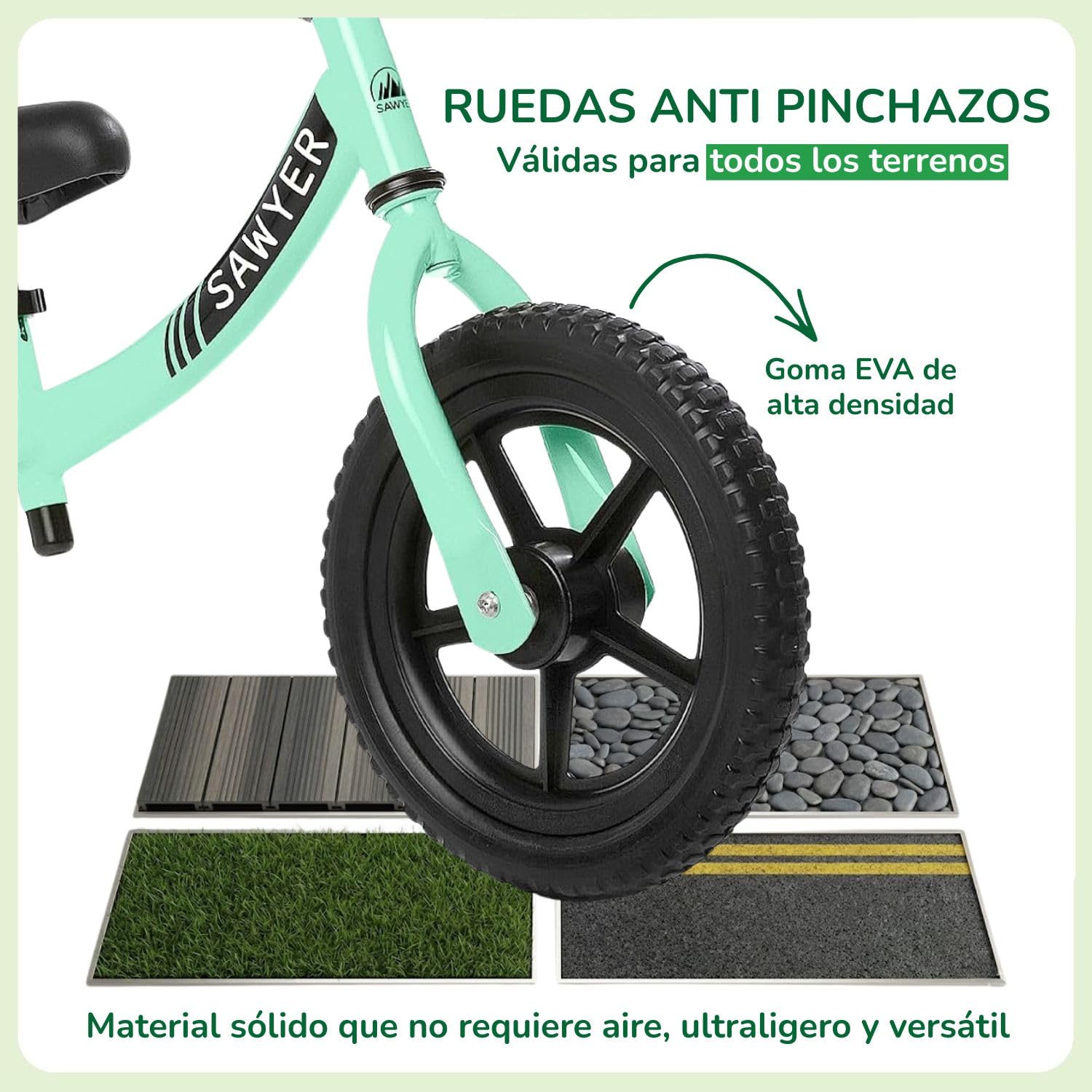 Sawyer Bikes - Bicicleta Sin Pedales Ultraligera - Niños 2, 3, 4 y 5 años