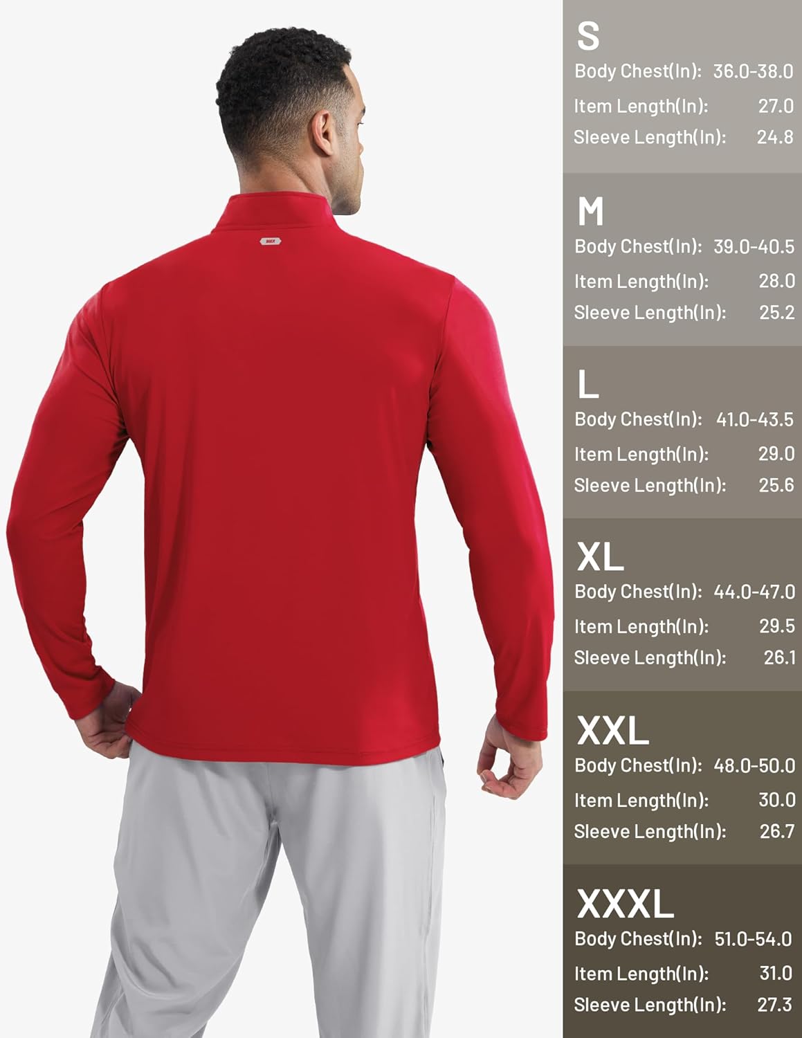 MIER Mens Quarter Zip Pullover Dry Fit Lightweight 1/4 Zip Long Sleeve Shirts for Athletic Running Golf Hiking, UPF 50+ - Image 6