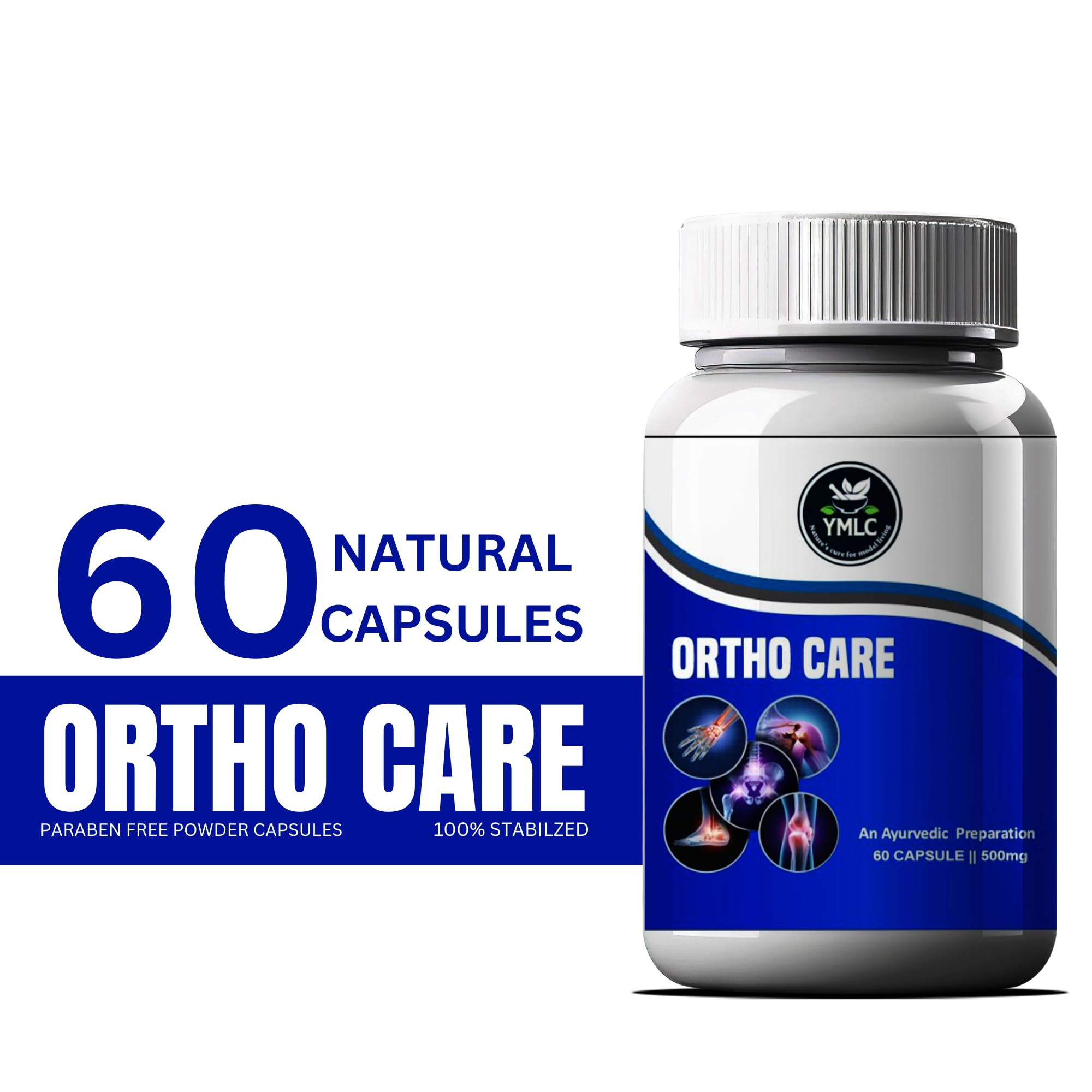 Ortho Care Ayurvedic Joint Support Supplement, Pain Relief capsule for Body, Back, Knee, Legs, Shoulder and Muscle pain | For Men & Women | Helps in Overall Body Bone Health | No Side Effects (Pack of 1) 60 Capsules — Amazon image 3