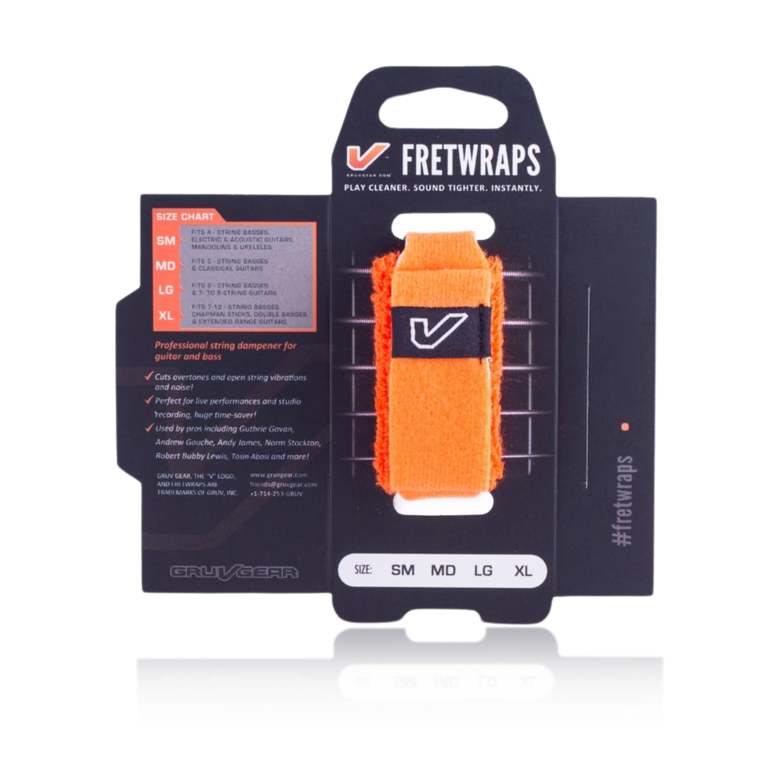 Gruv Gear, Silenziatore A Fascia Per Strumenti A Corda S Flare (Orange)-image