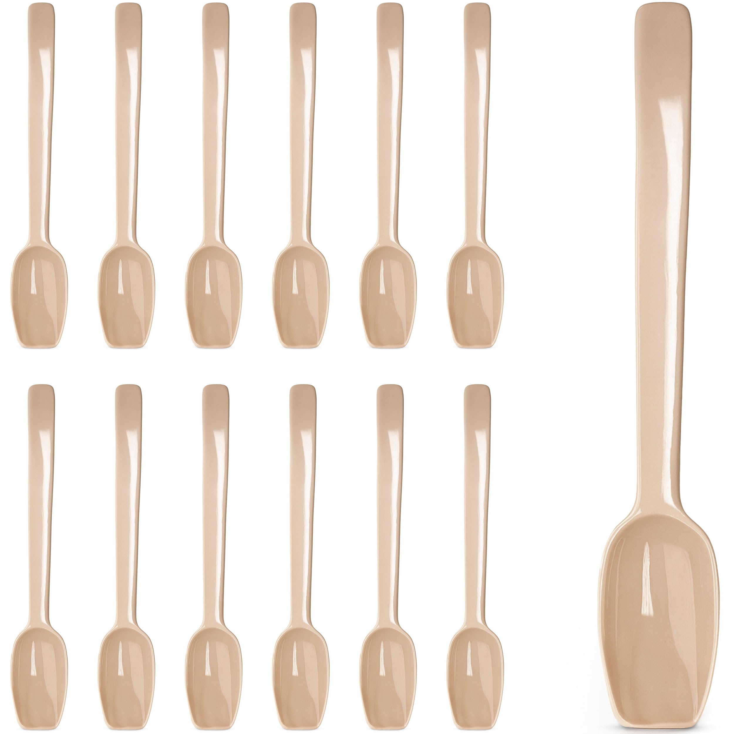 Carlisle Solid & perforiert Buffet/Salat Servierlöffel 0,6 oz – .8 oz (12 Stück), 0.5 oz, beige, 12