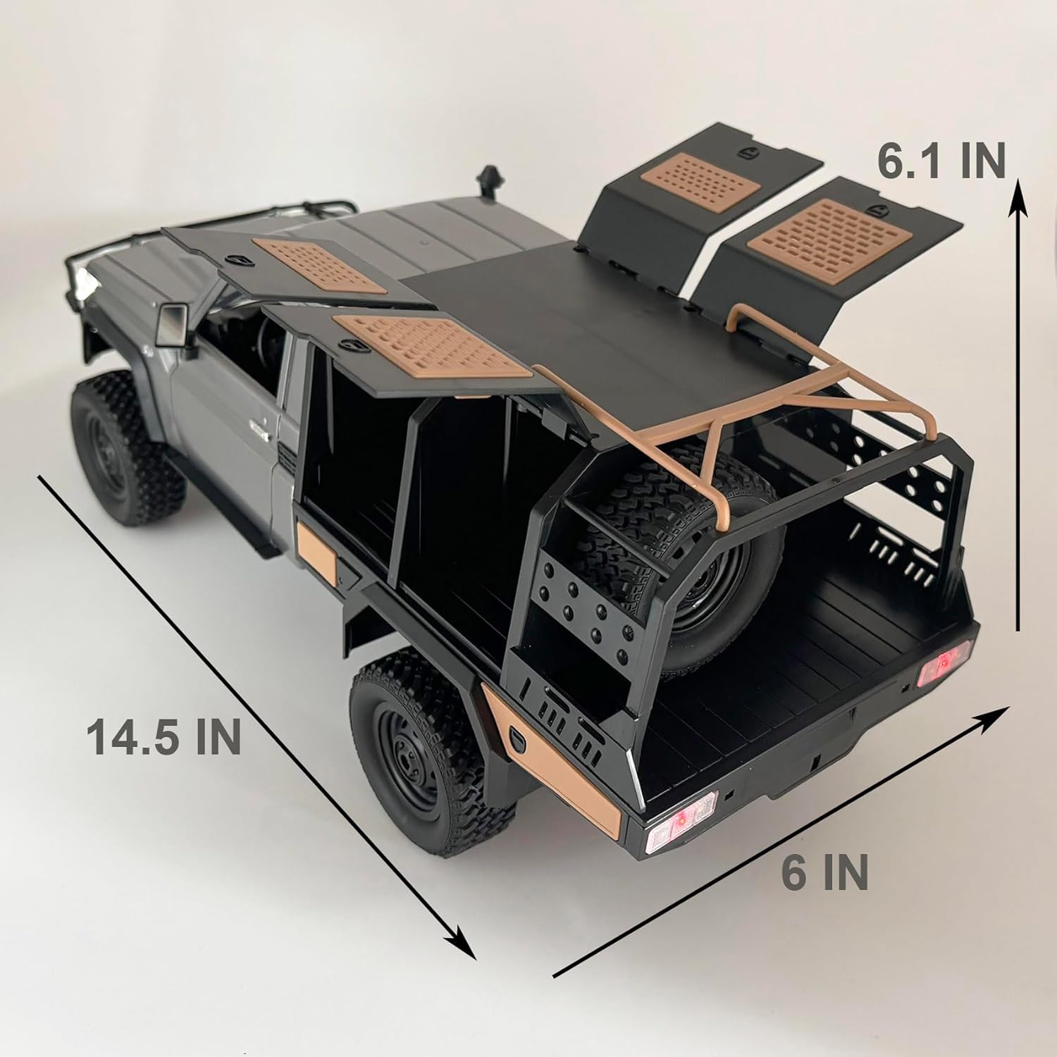 WPLDEWAN MN82S RC Rock Crawler 4x4 Remote Control Truck Off Road 1/12 RC Crawler Land Cruiser Hobby Car All Terrain Proportional Control 280 Motor 2 Speed Upgraded Chassis Adult 2 Batteries