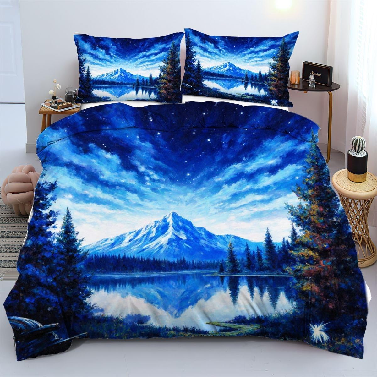 Dormir plus confortablement avec la parure de lit Forêt Bleue