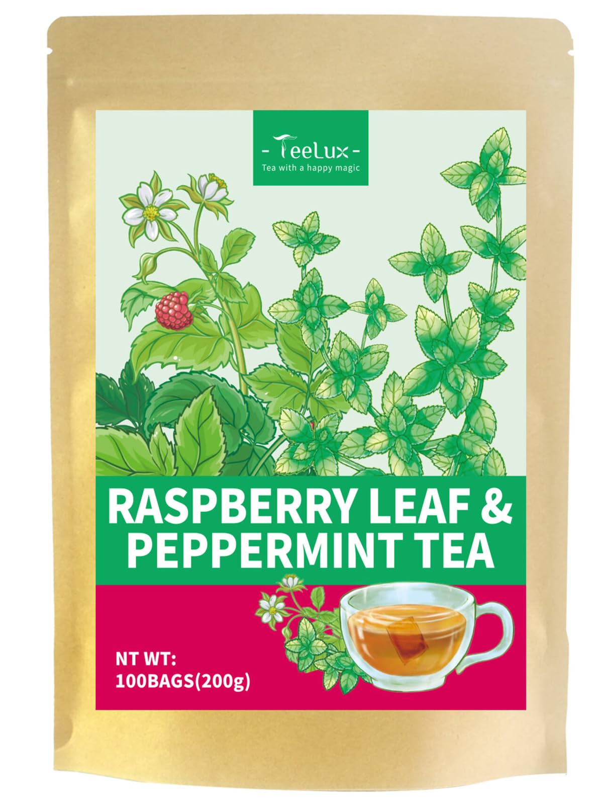 TeeLux Dandelion Leaf & Root Tea Bags 100 Count, Vegan, Rich Flavor, Premium Dandelion Tea, Natural Caffeine Free Herbal Tea — view 20