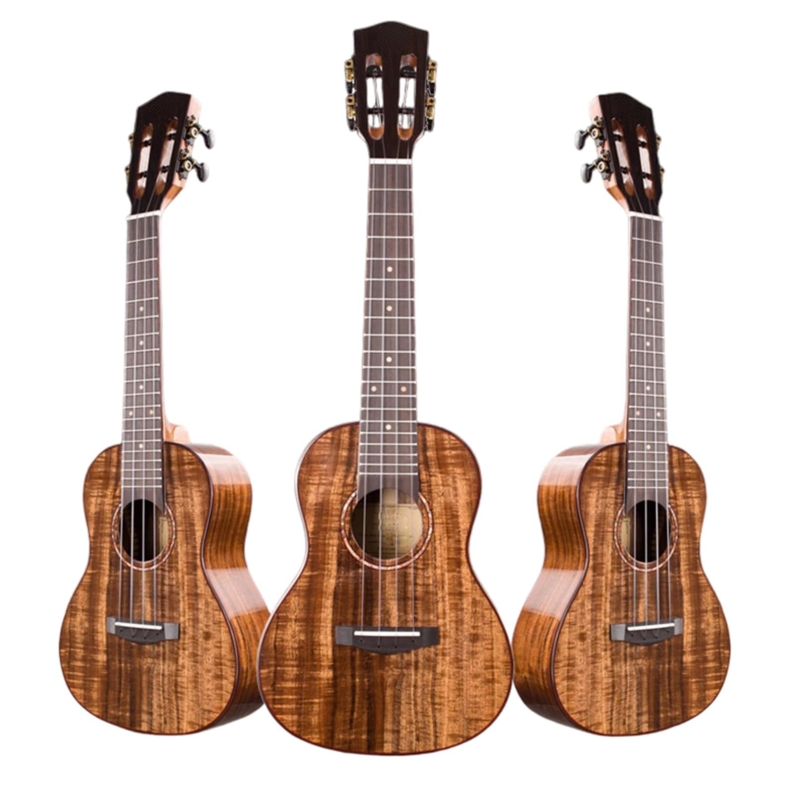Ukulele Instrumenty Muzyczne Ukulele Dla Początkujących Dorosłych 23/26 Cali Drewno Akacjowe Z Twardym Futerałem Tunerem Paskiem Capo Łatwe Do Grania(26 inch)