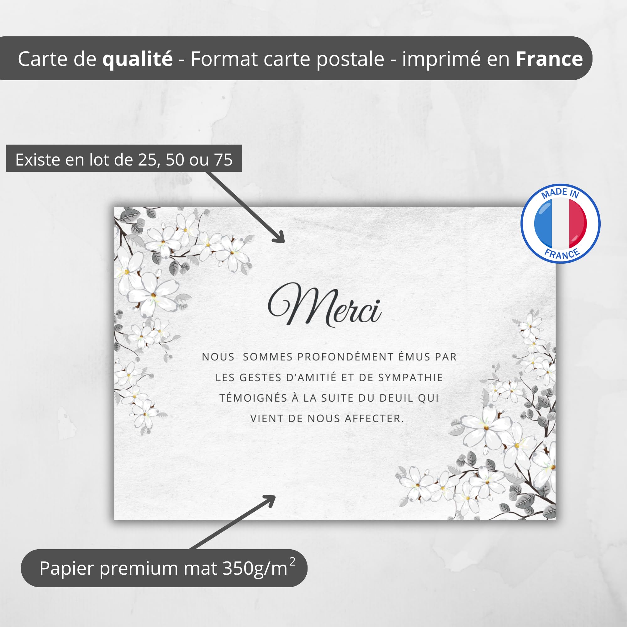 Bsb - Carte De Condoléances Avec Motif Adorable