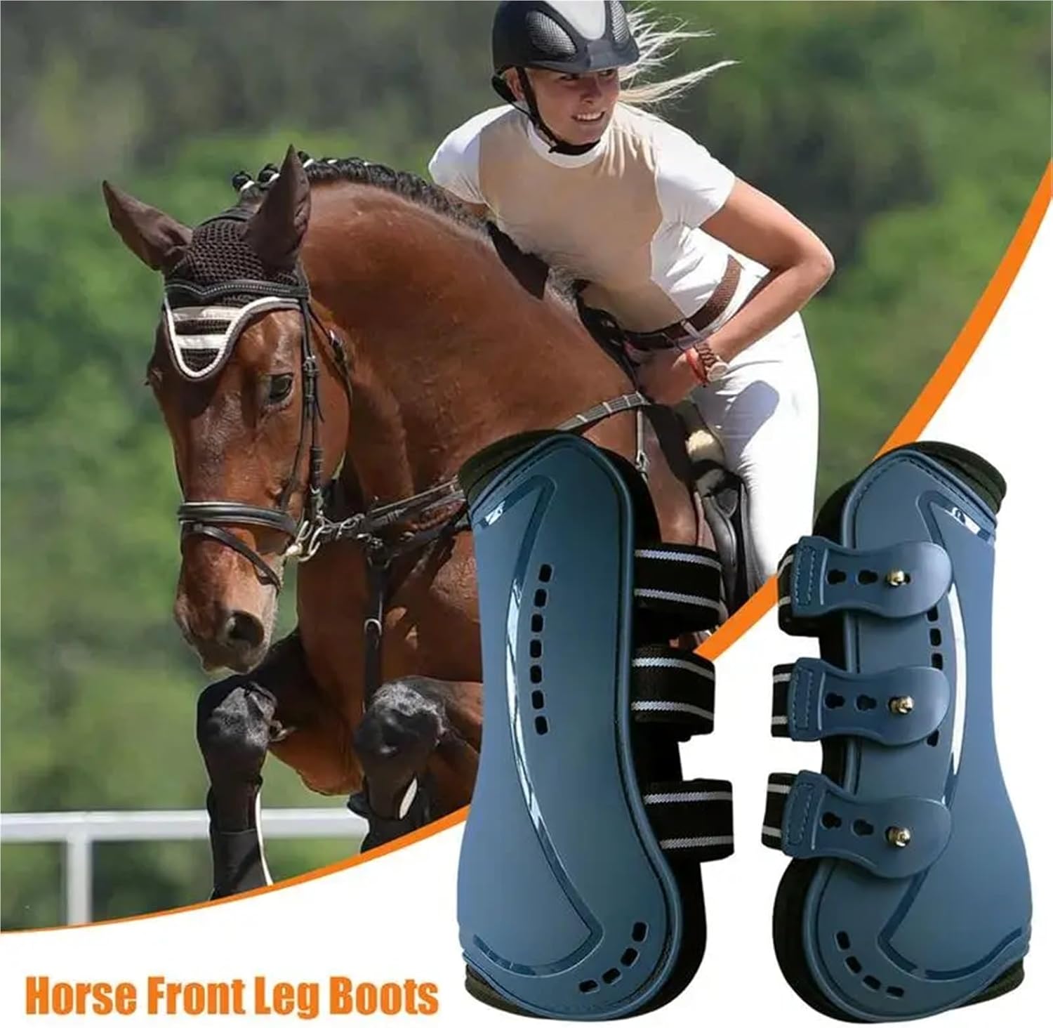 Horse Boots Leg Protectors Horse Boots for Horses Front Feet Leg Protectors Breathable Guard Shock-Absorbing Sport
