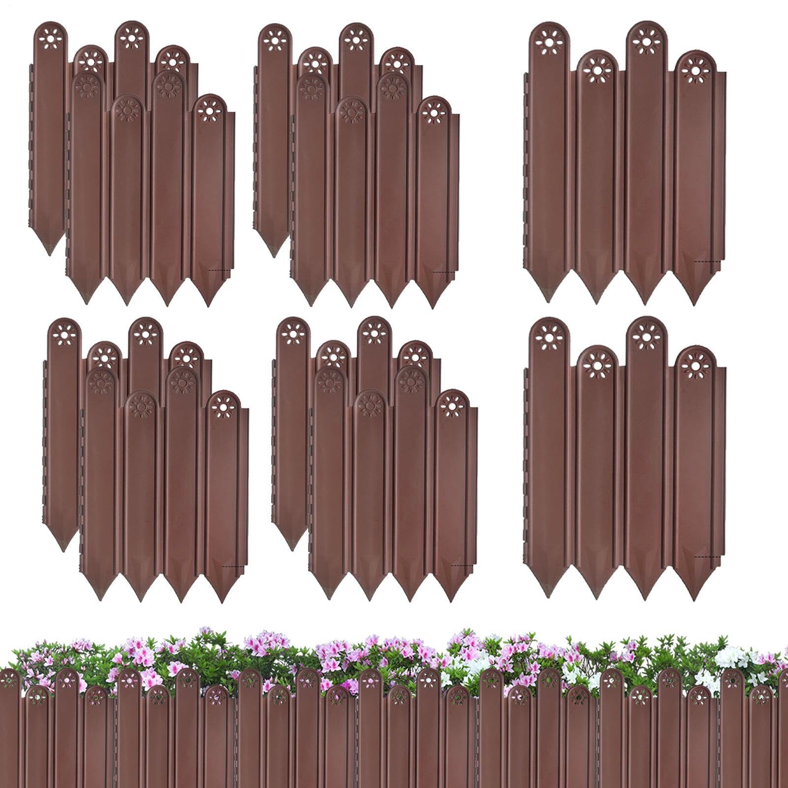Bordure de paysage flexible anti-animaux pour parterre de fleurs