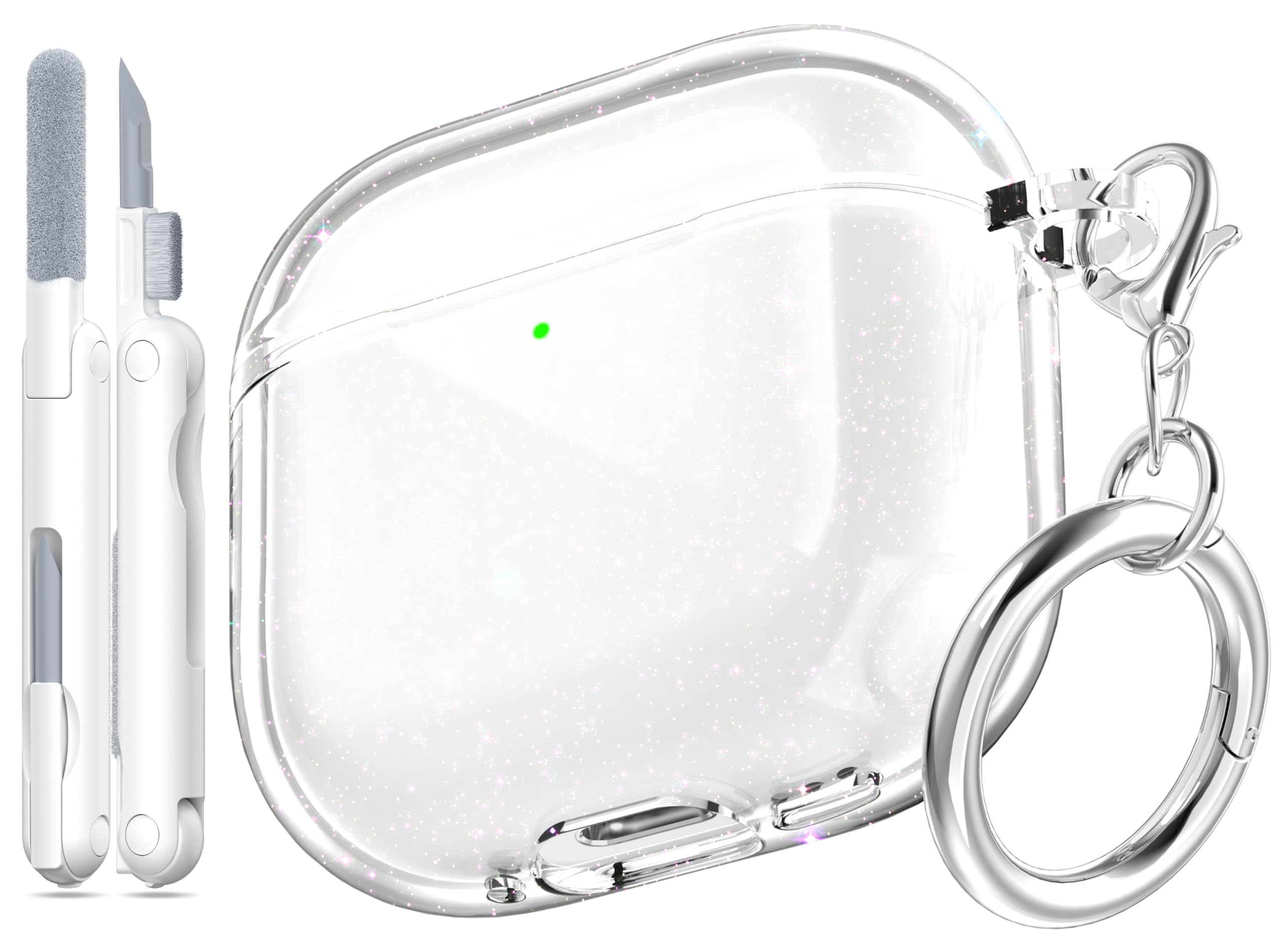 MHYALUDO for AirPods 4th Generation Case Cover 2024, Military-Grade Shockproof, Soft TPU Highly Transparent Anti-Yellowing for AirPods 4 Case with