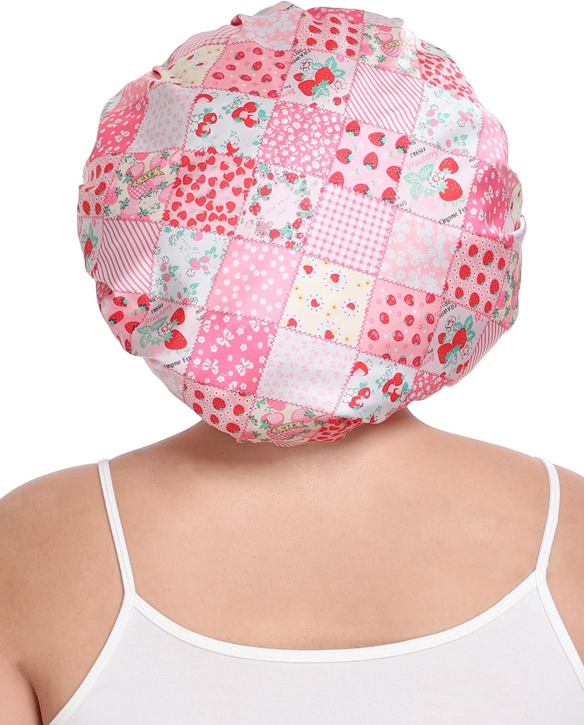 Double Layer Satin Bonnet with Detachable Eye Mask Night Cap for Curly Braids Hair Reduces Frizz Locks in Moisture