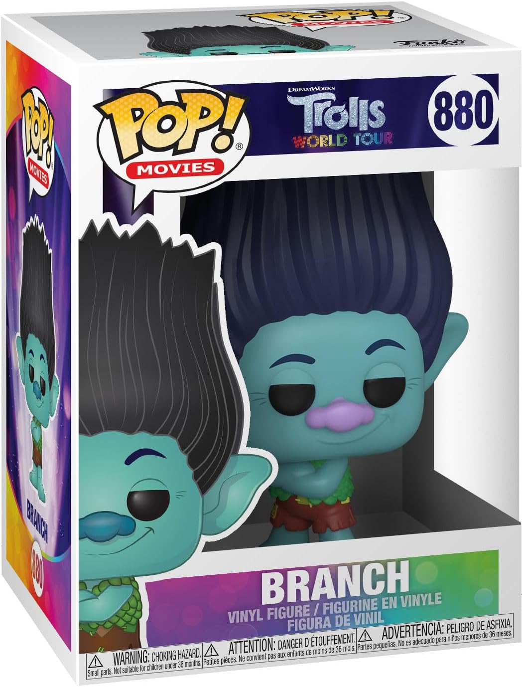 POP! Movies: Trolls World Tour-Branch - 1/6 Odds for Rare Chase Variant - (Styles May Vary) - Collectable Vinyl Figure - Gift Idea - Official Merchandise - Toys for Kids & Adults
